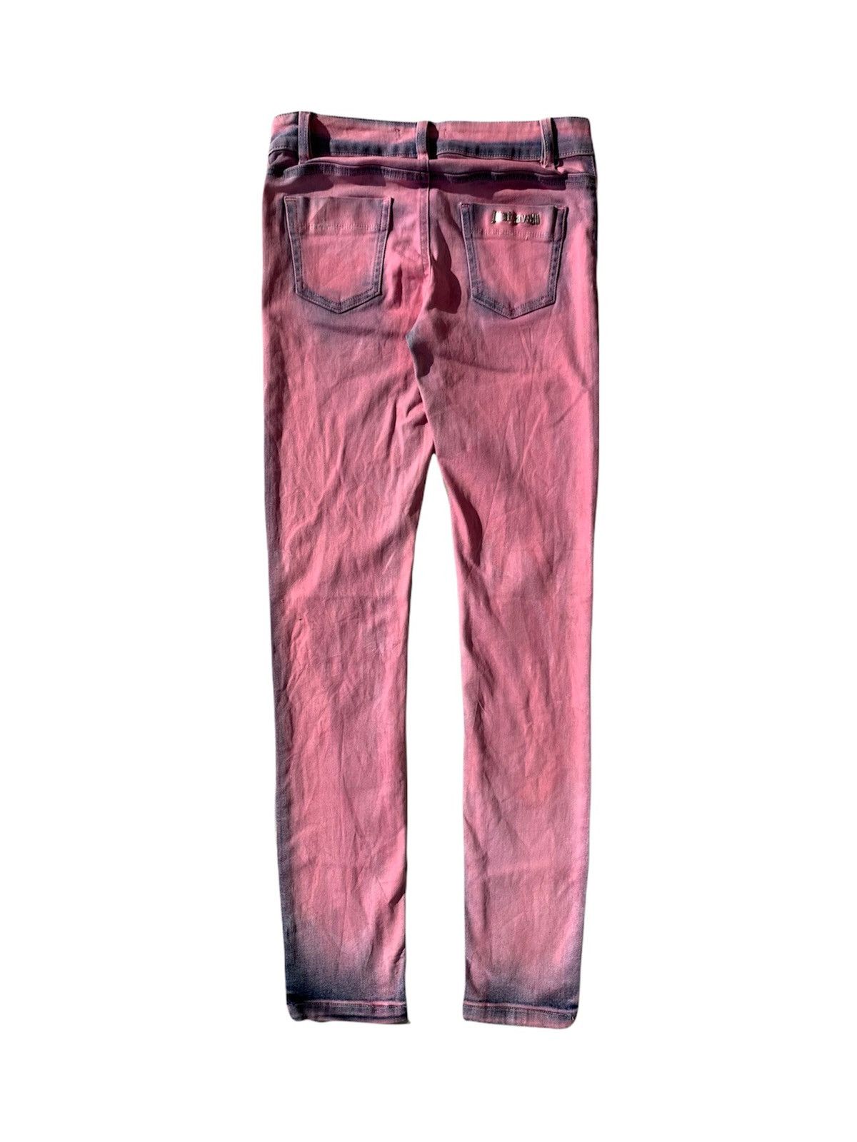 Just Cavalli Just Cavalli Wax Distressed Crazy Details Pink Denim Pants Size US 26 / EU 42 - 2 Thumbnail