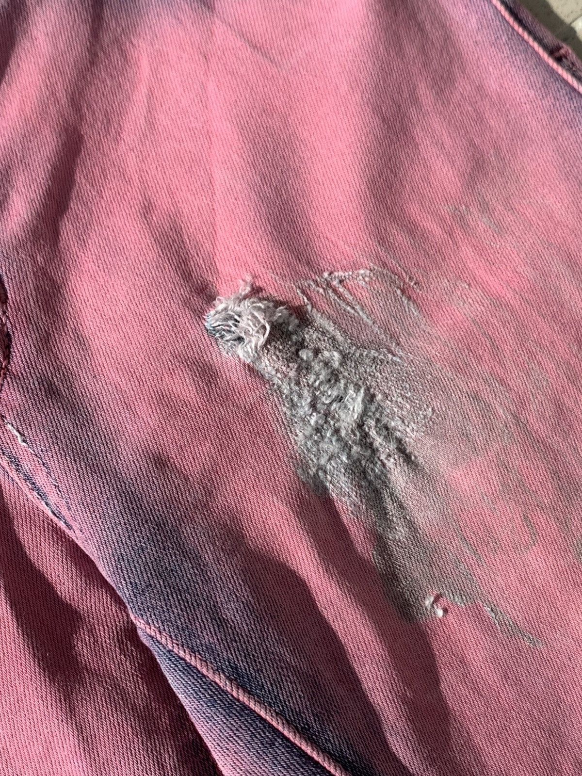 Just Cavalli Just Cavalli Wax Distressed Crazy Details Pink Denim Pants Size US 26 / EU 42 - 6 Thumbnail