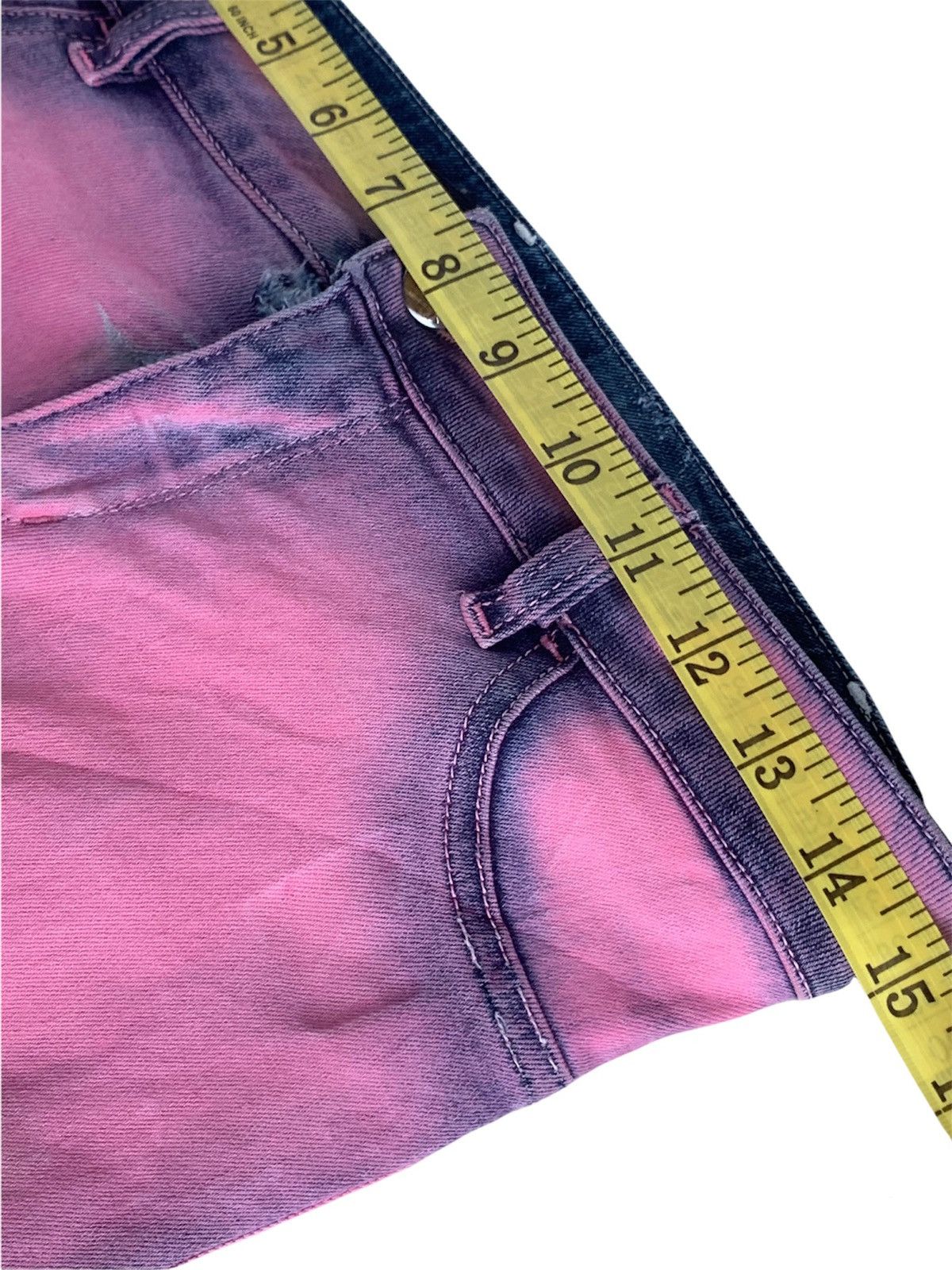 Just Cavalli Just Cavalli Wax Distressed Crazy Details Pink Denim Pants Size US 26 / EU 42 - 15 Thumbnail