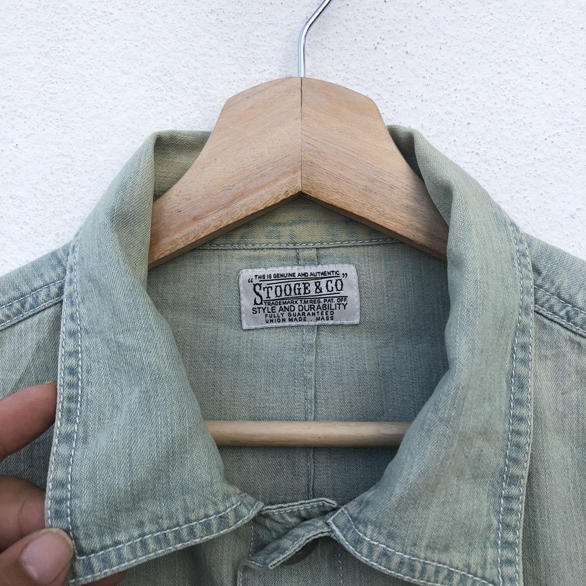 VINTAGE CHAMBRAY UNION MADE BY STOOGE & CO