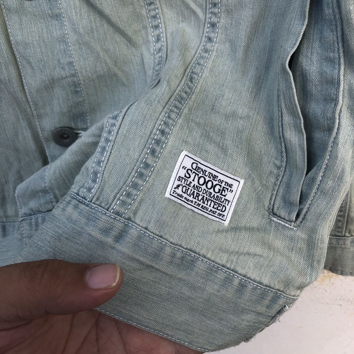 VINTAGE CHAMBRAY UNION MADE BY STOOGE & CO