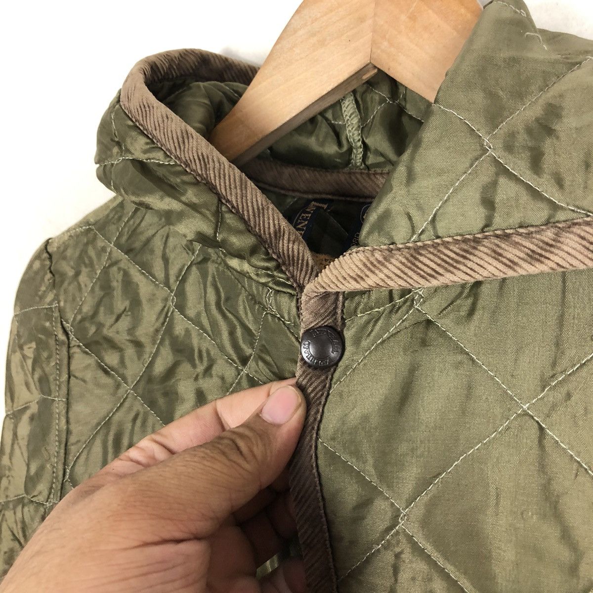 Lavenham LAVENHAM QUILTED BUTTON HOODIE JACKET Size US M / EU 48-50 / 2 - 4 Thumbnail