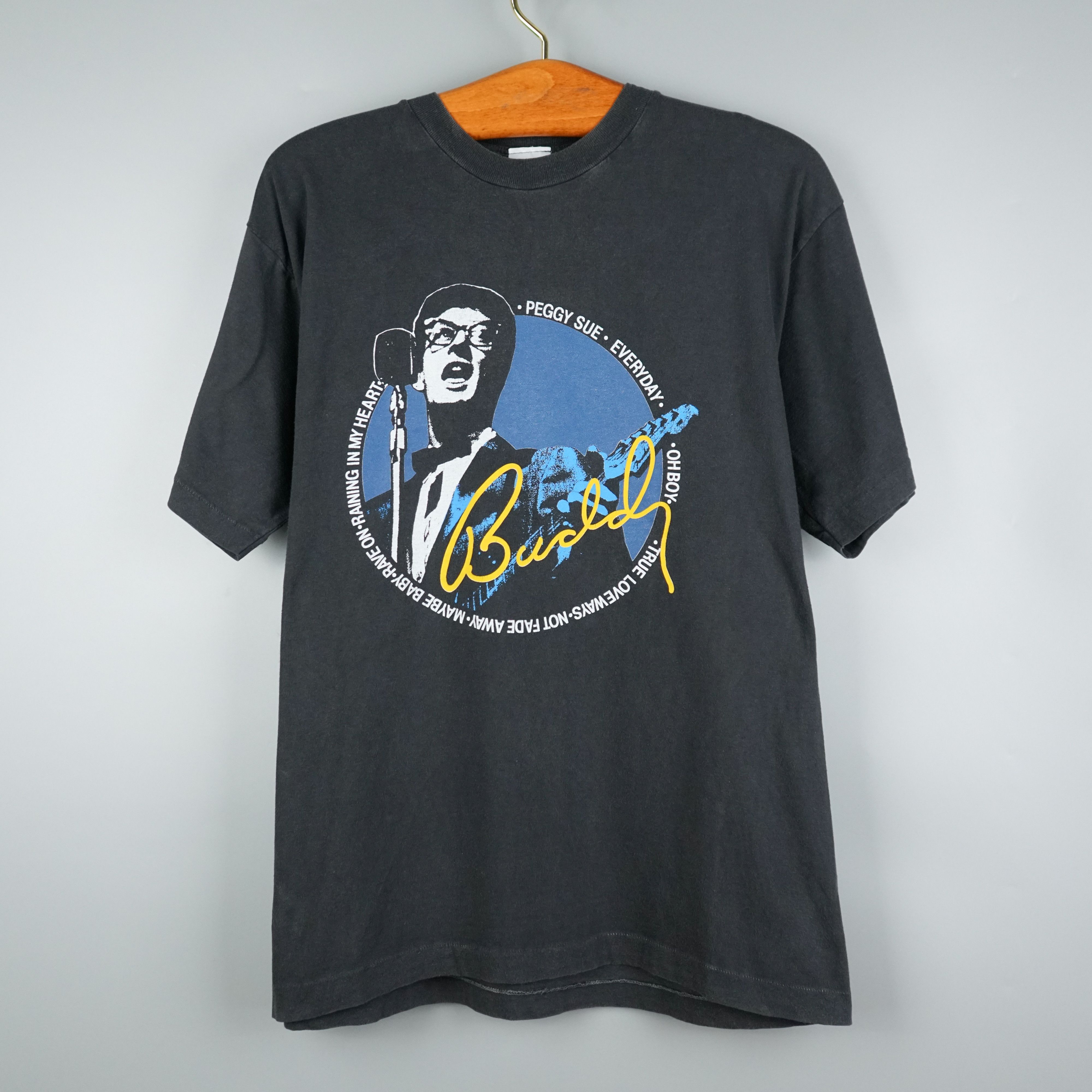 Band Tees × Vintage Vintage Buddy Holly Peggy Sue T-Shirt 1990s Size US L / EU 52-54 / 3 - 1 Thumbnail