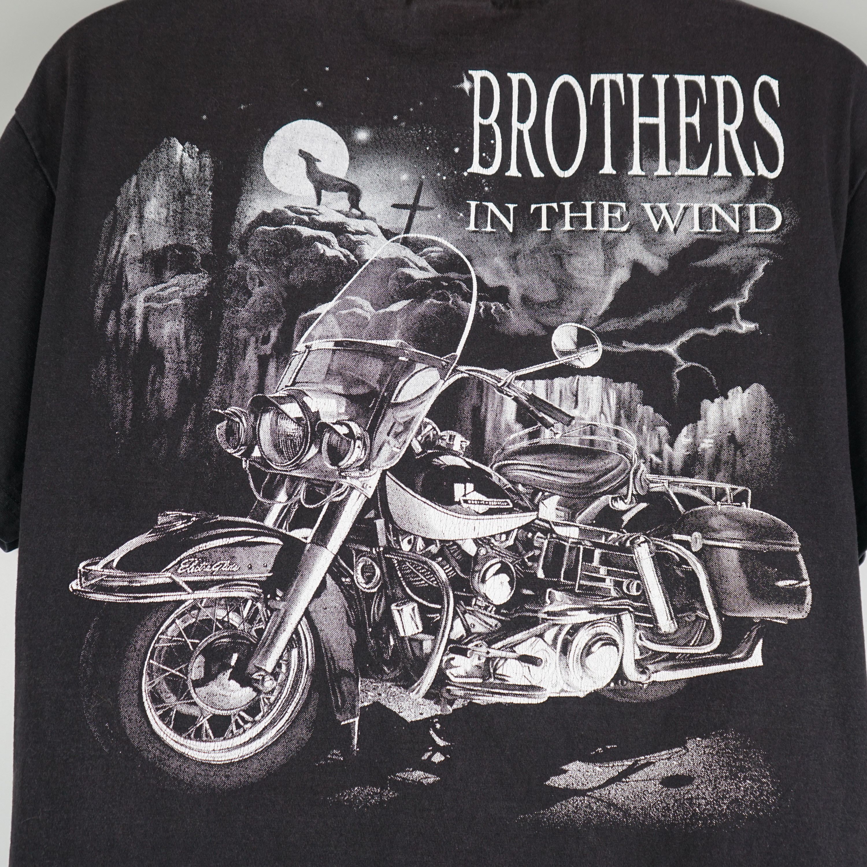 Harley Davidson × Vintage 1990s Brothers In The Wind t-shirt Size US L / EU 52-54 / 3 - 7 Thumbnail