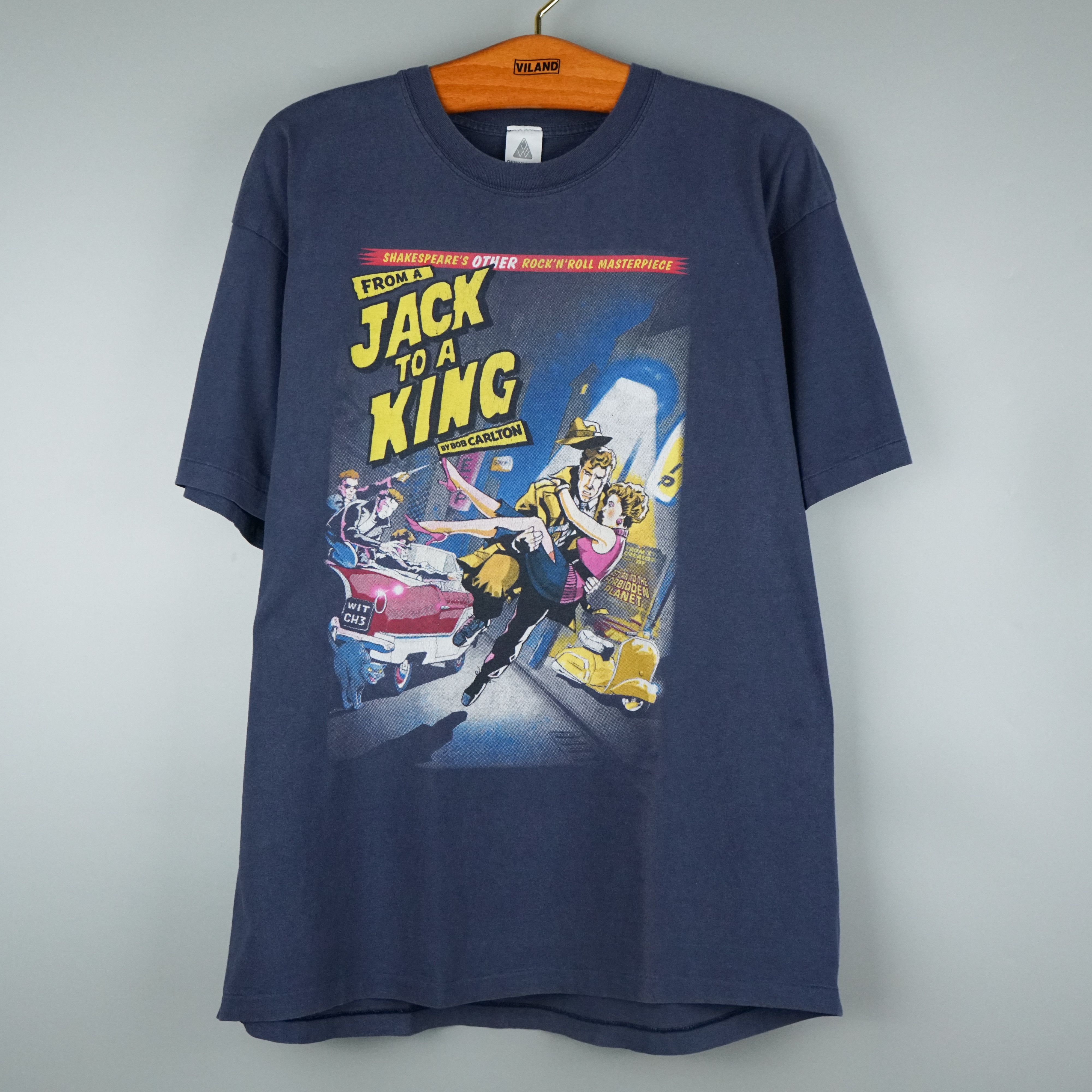 Vintage 90s From Jack To a King Single Stitch t shirt Size US XL / EU 56 / 4 - 1 Thumbnail