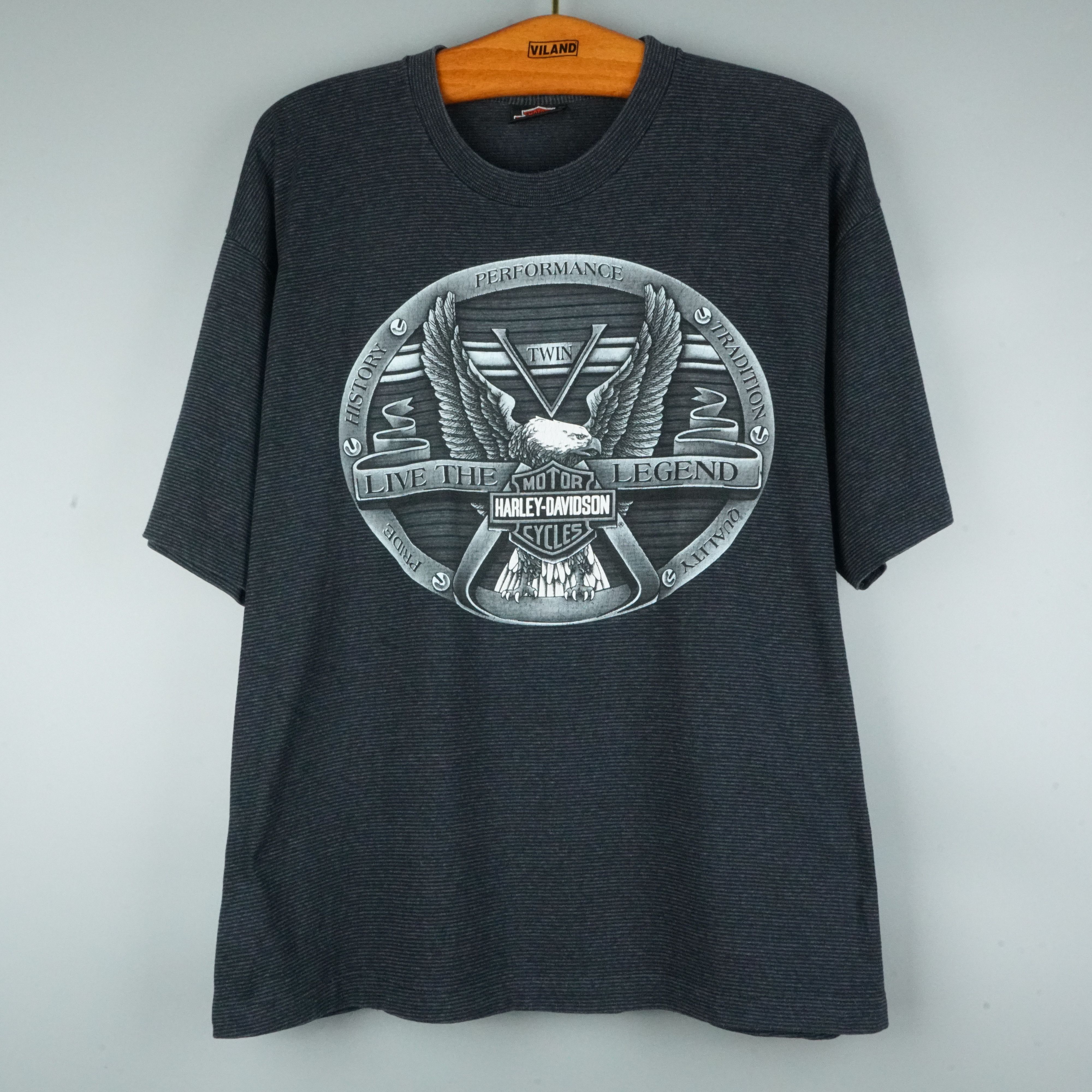 Harley Davidson × Vintage 90s Harley Davidson t shirt Single Stitch 3d Emblem Size US XL / EU 56 / 4 - 1 Thumbnail