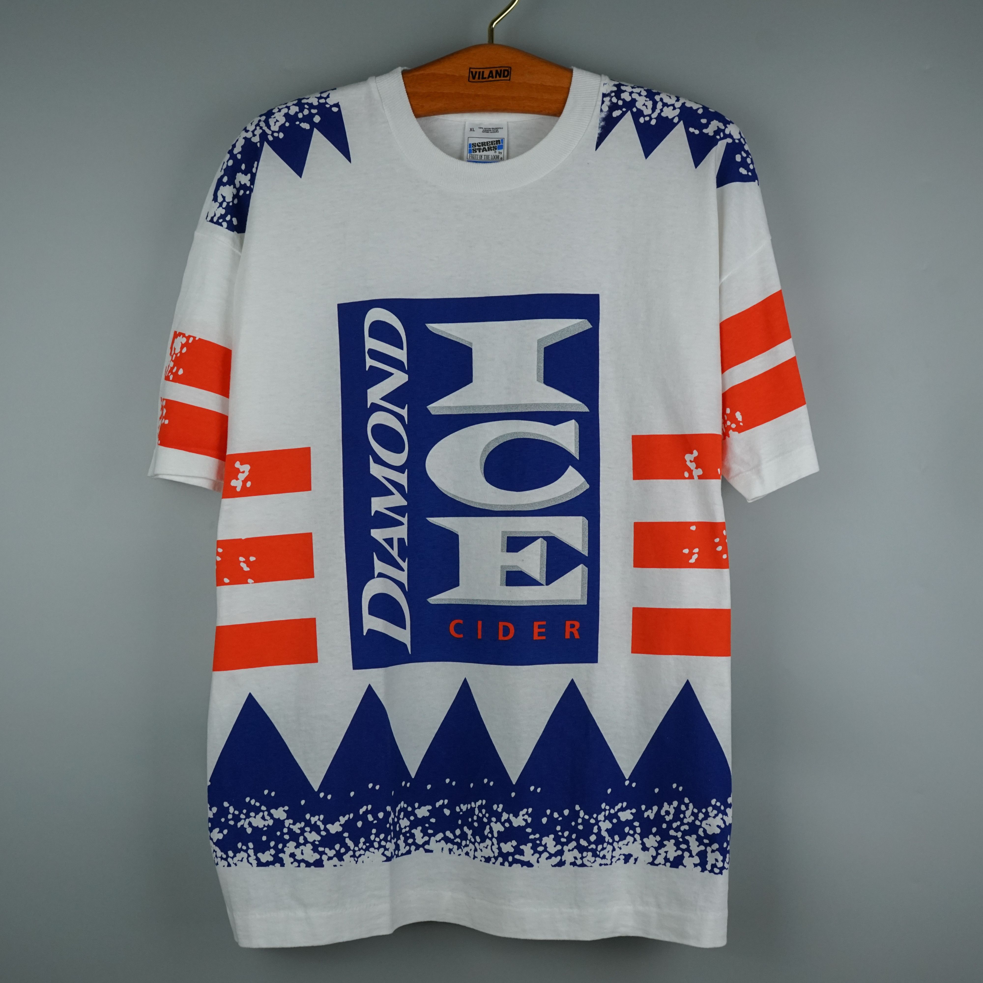Vintage 90s Diamond Ice Cider Single Stitch t-shirt Size US XL / EU 56 / 4 - 1 Thumbnail