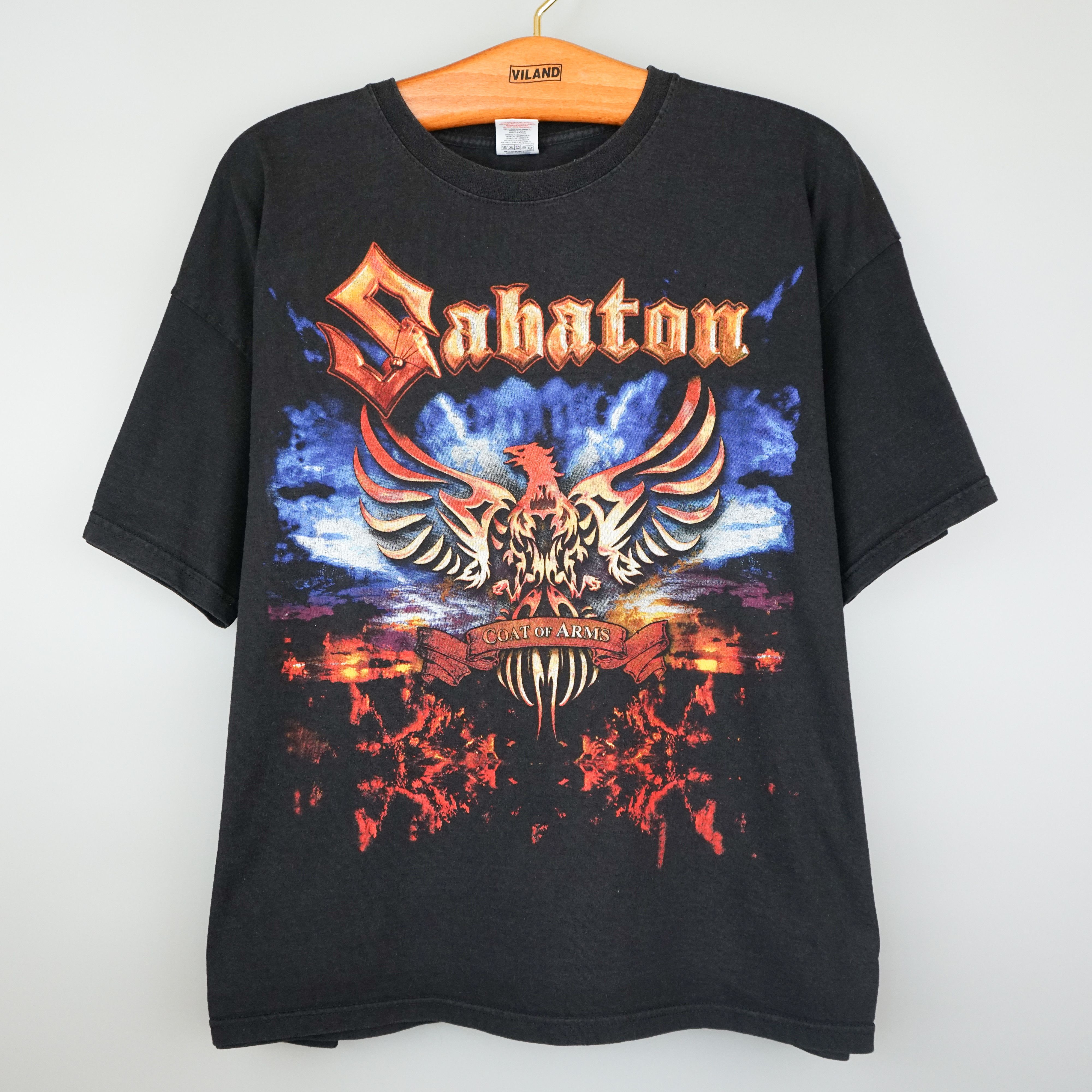 Band Tees × Vintage Vintage Sabaton t shirt 2010 Coat of Arms Size US XL / EU 56 / 4 - 1 Thumbnail