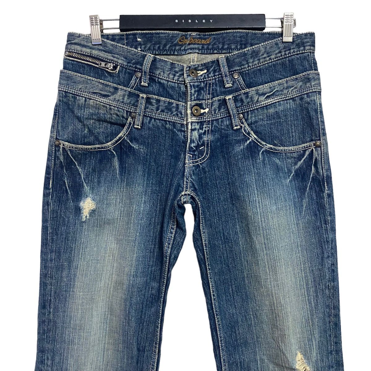 Japanese Brand Japanese Brand ONBOARD Denim Double Waist Jeans Size US 33 - 3 Thumbnail