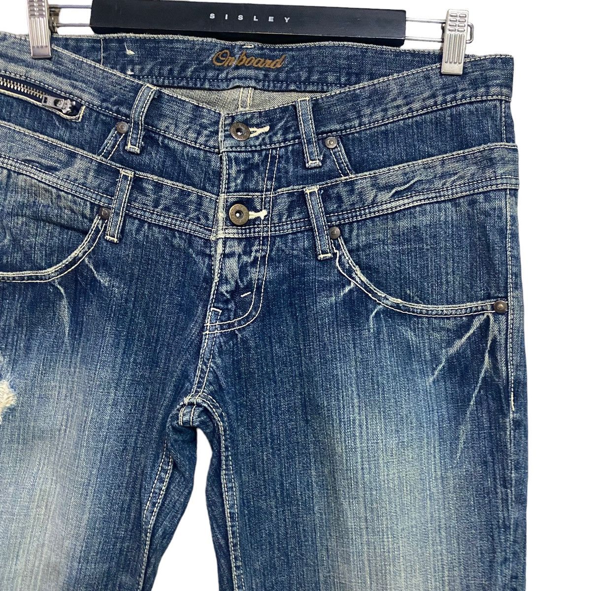Japanese Brand Japanese Brand ONBOARD Denim Double Waist Jeans Size US 33 - 4 Thumbnail