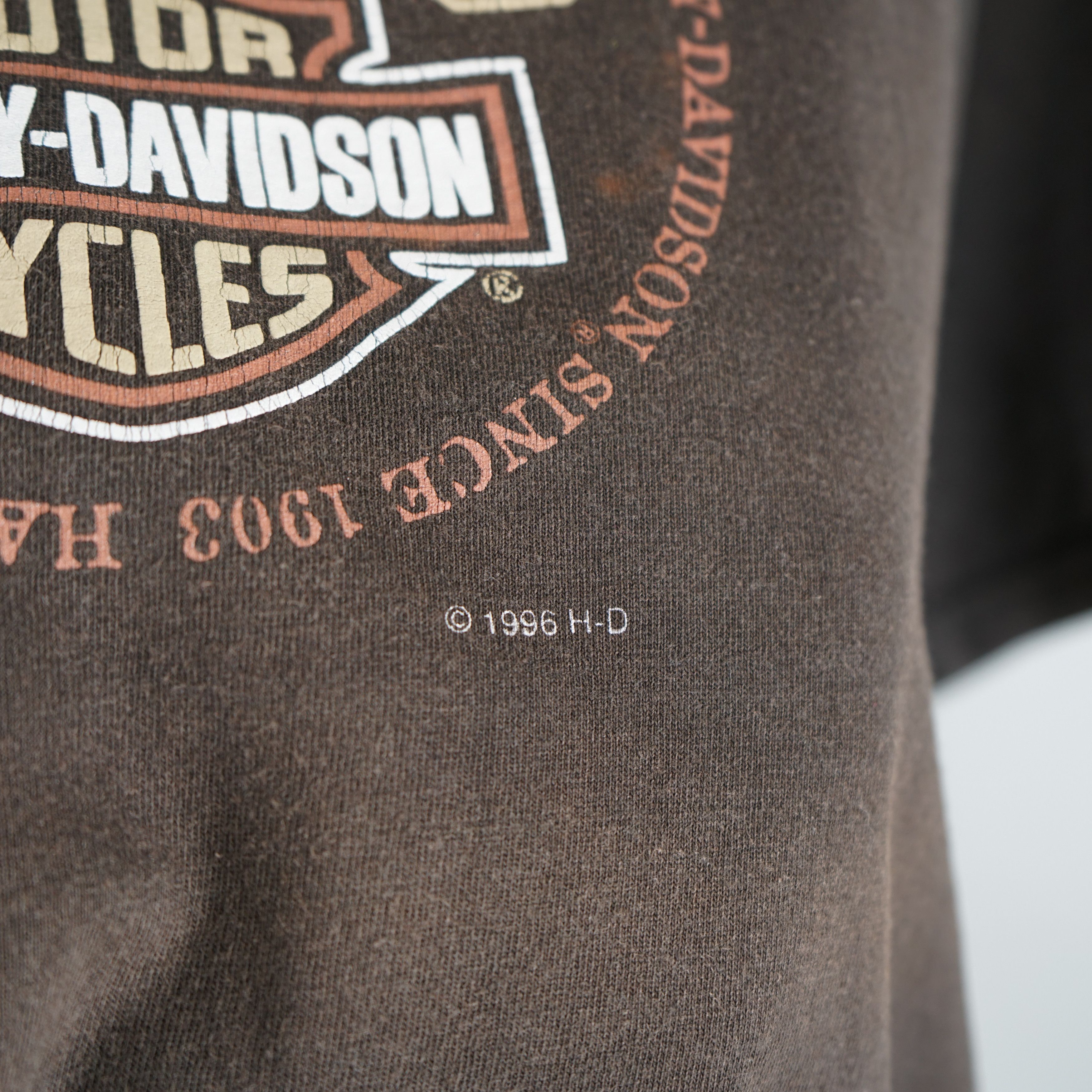 Harley Davidson × Vintage 1996 Harley-Davidson t-shirt est 1903 Size US XL / EU 56 / 4 - 5 Thumbnail