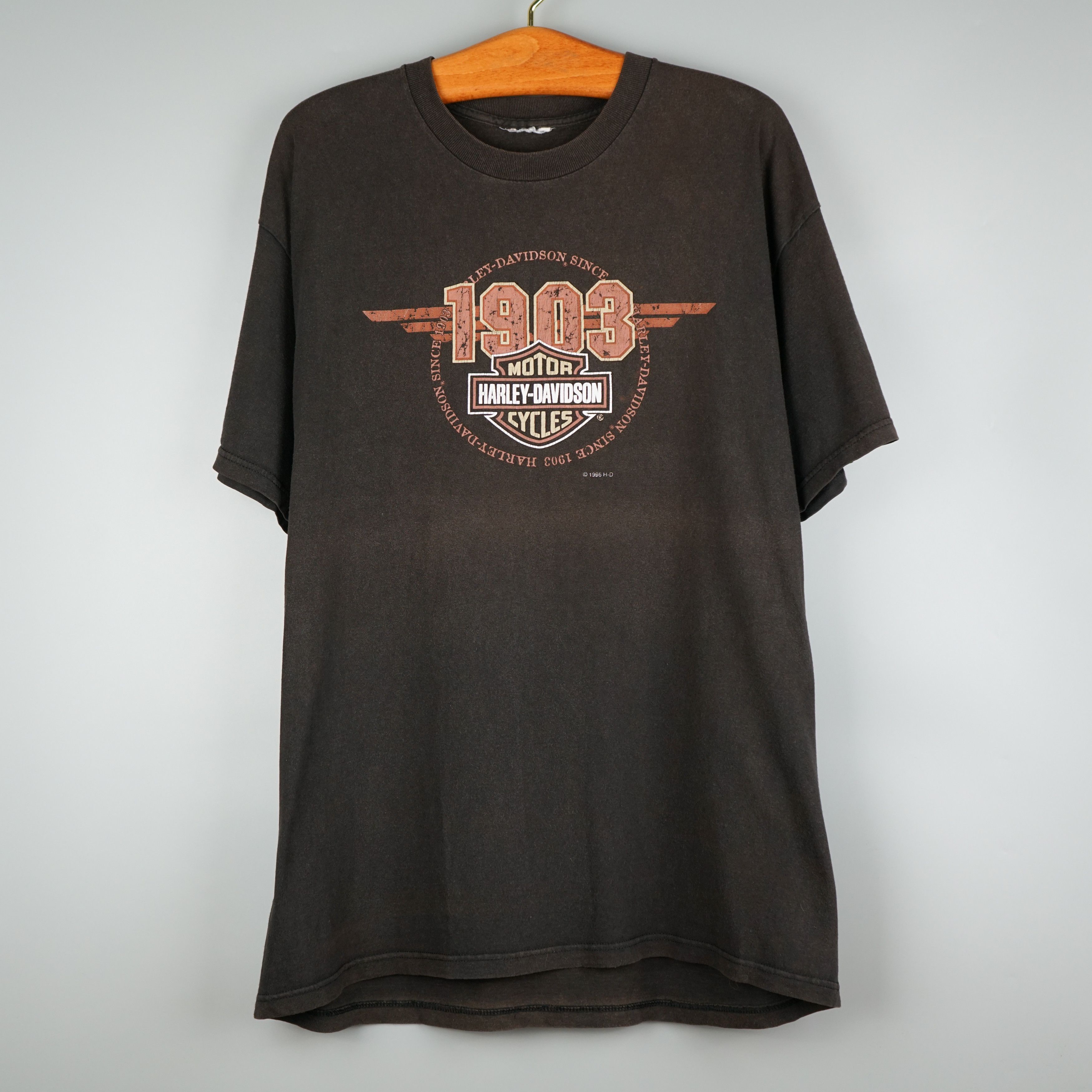 Harley Davidson × Vintage 1996 Harley-Davidson t-shirt est 1903 Size US XL / EU 56 / 4 - 1 Thumbnail