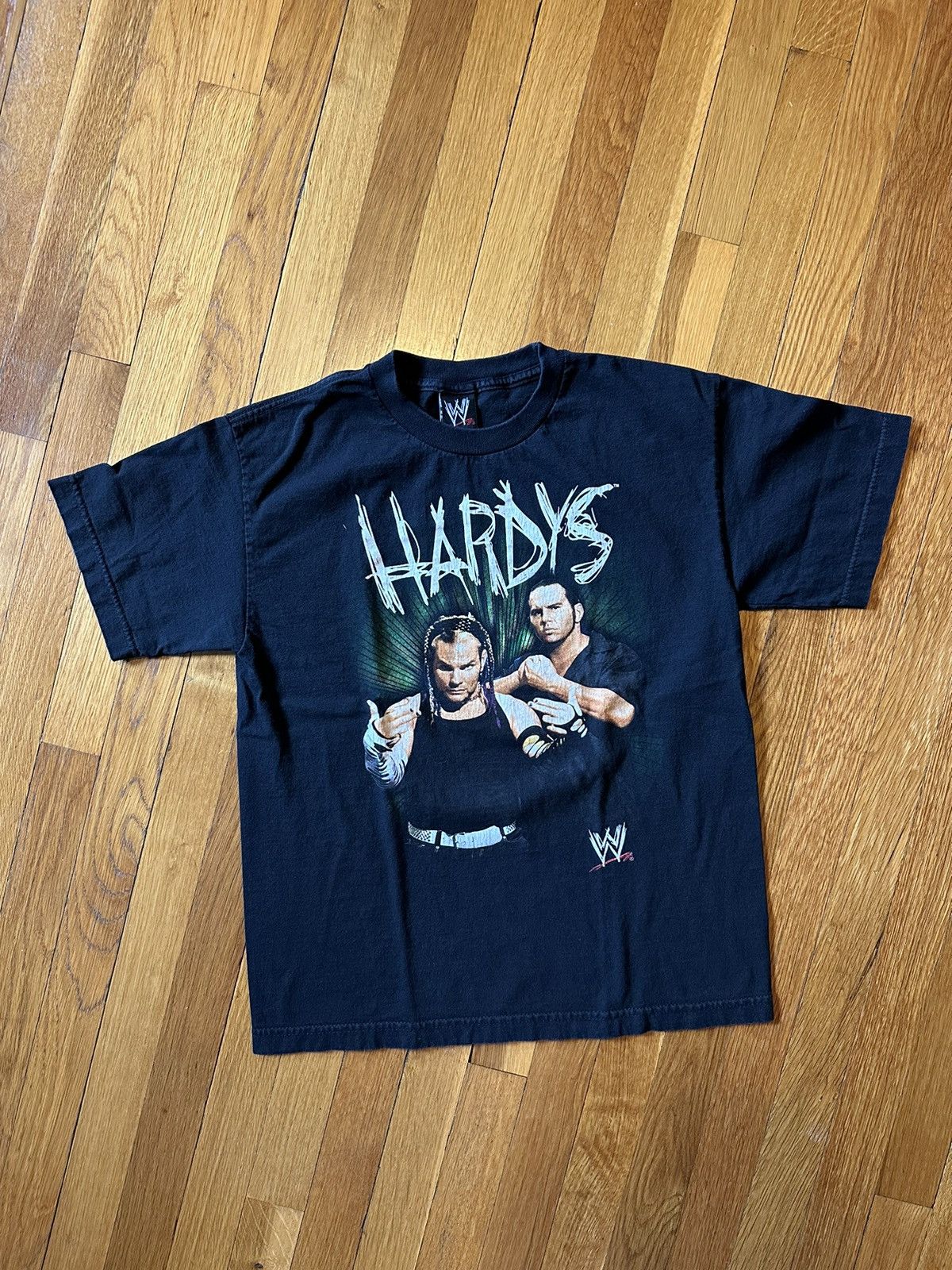 image of Vintage Hardy Boyz Wwe Wwf T-Shirt in Black, Men's (Size Small)