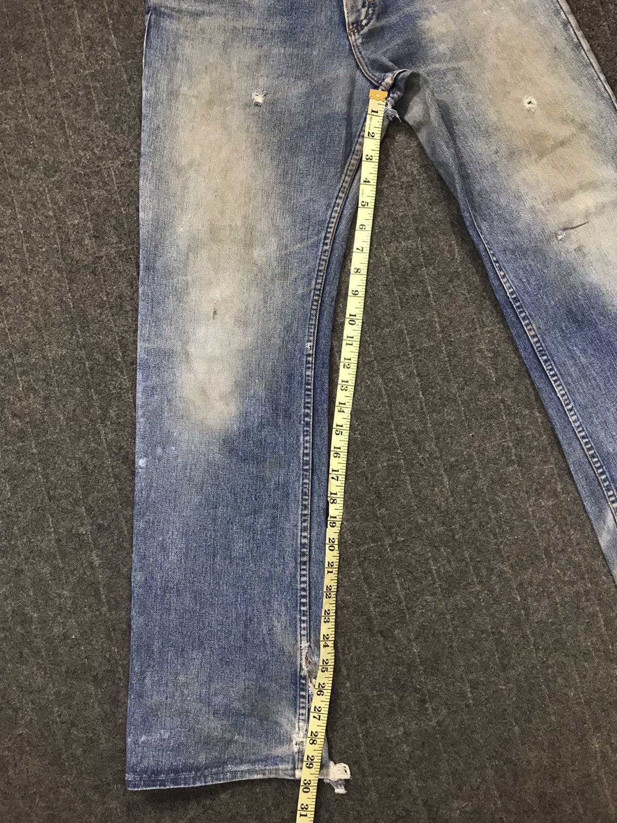 Schott Schott NYC Distressed Denim Jeans Indigo Straight Cut Size US 30 / EU 46 - 14 Thumbnail