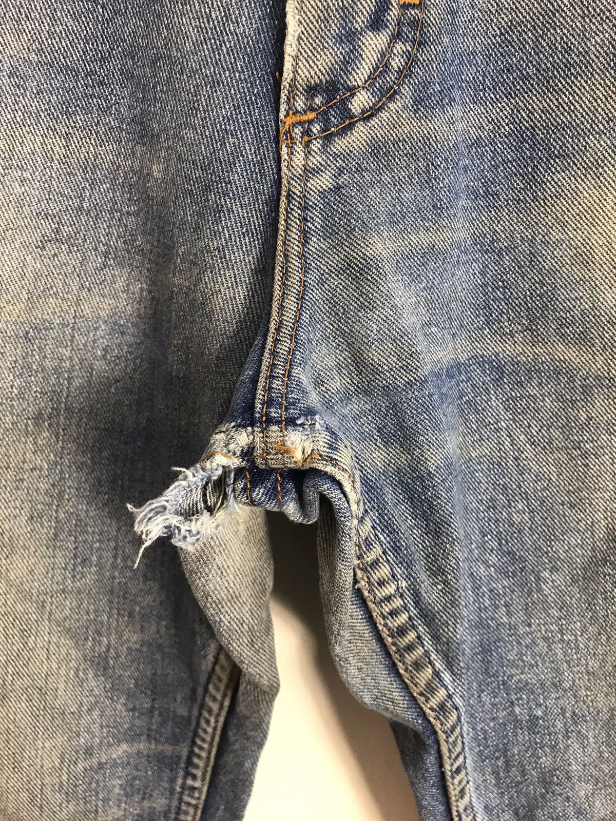 Schott Schott NYC Distressed Denim Jeans Indigo Straight Cut Size US 30 / EU 46 - 21 Thumbnail