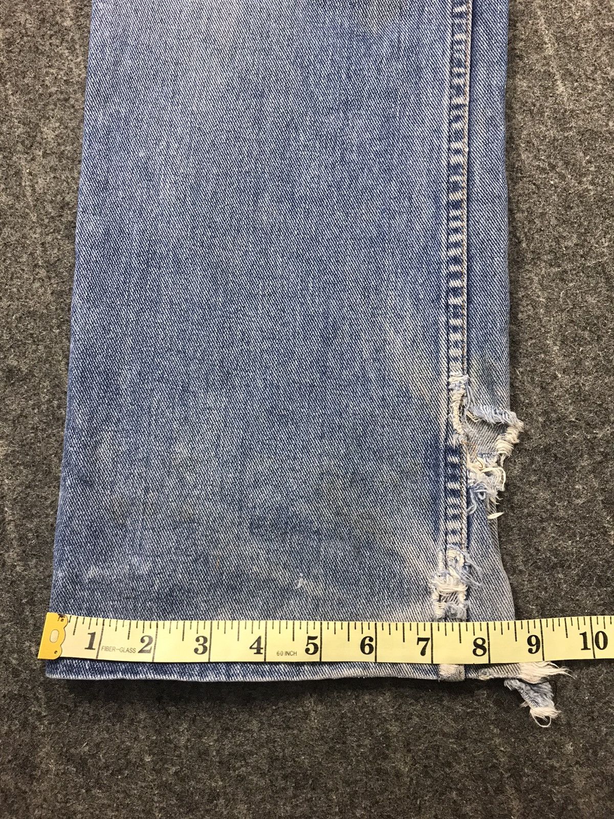 Schott Schott NYC Distressed Denim Jeans Indigo Straight Cut Size US 30 / EU 46 - 17 Thumbnail