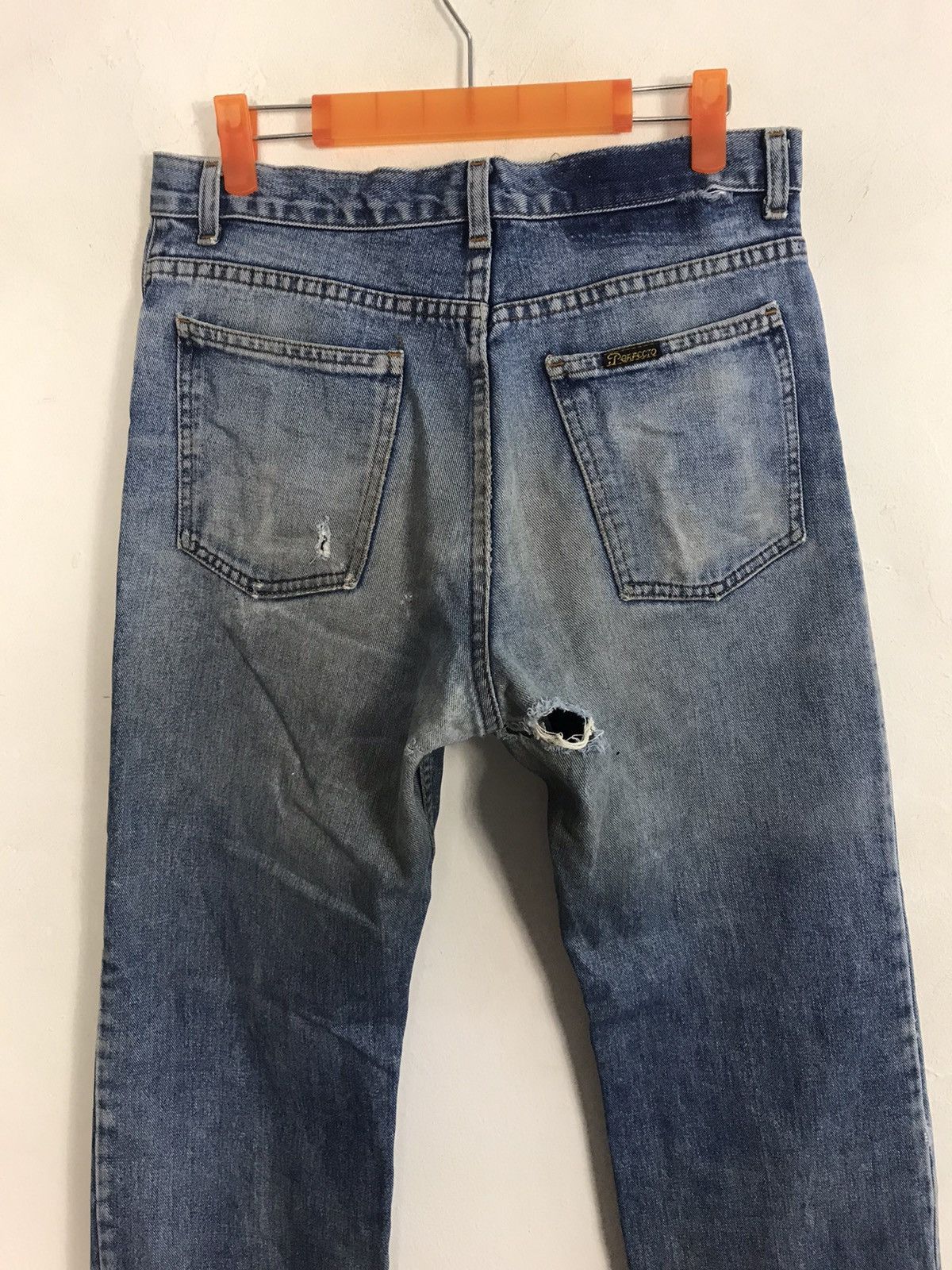Schott Schott NYC Distressed Denim Jeans Indigo Straight Cut Size US 30 / EU 46 - 4 Thumbnail