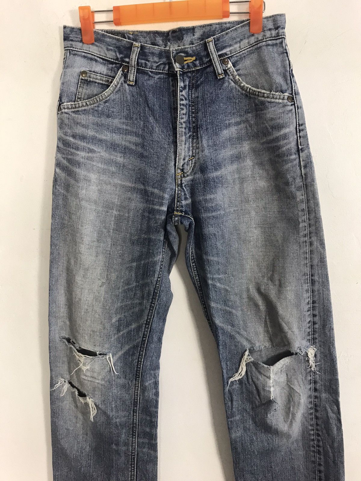 Lee Lee Raiders Sanforized Indigo Straight Cut Size Waist 29 Size US 29 - 3 Thumbnail