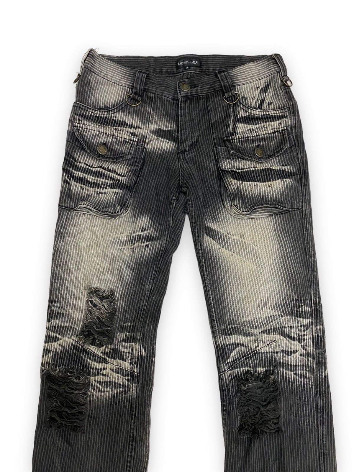 LOWBOX Rare! Low Box Distressed Style Flared Corduroy Jean Pant Size US 29 - 3 Thumbnail