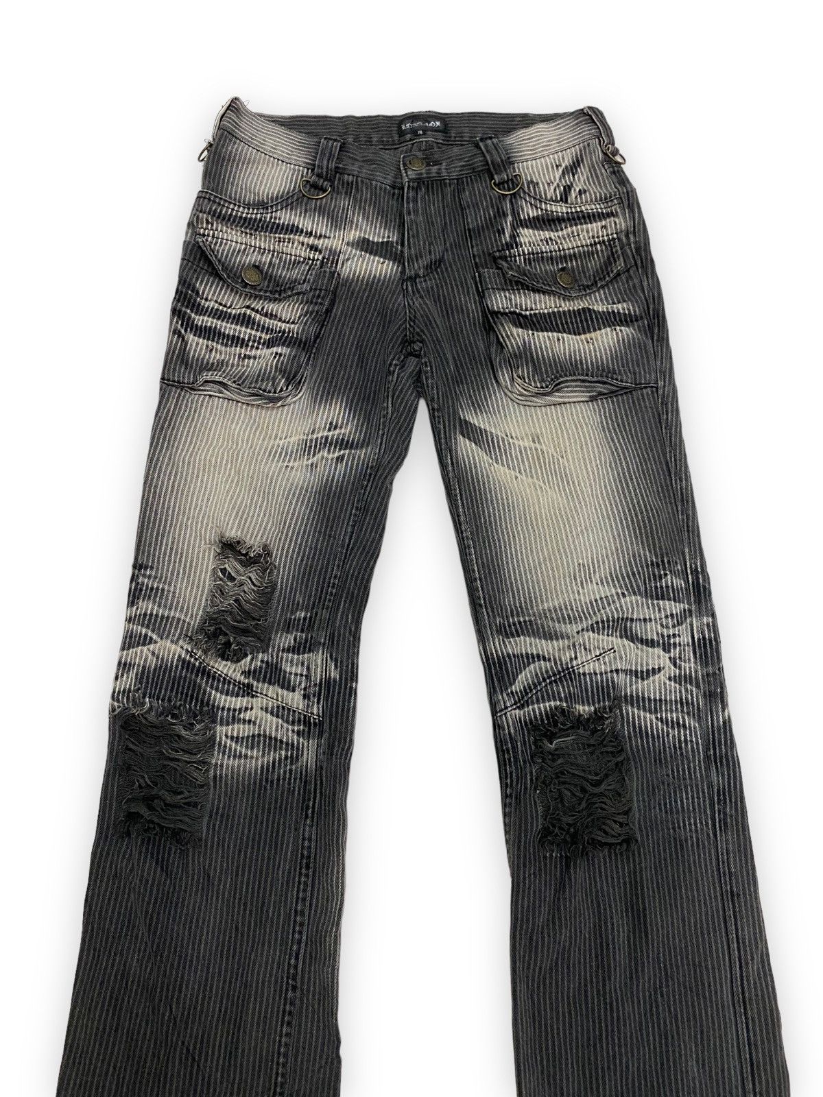 LOWBOX Rare! Low Box Distressed Style Flared Corduroy Jean Pant Size US 29 - 5 Thumbnail