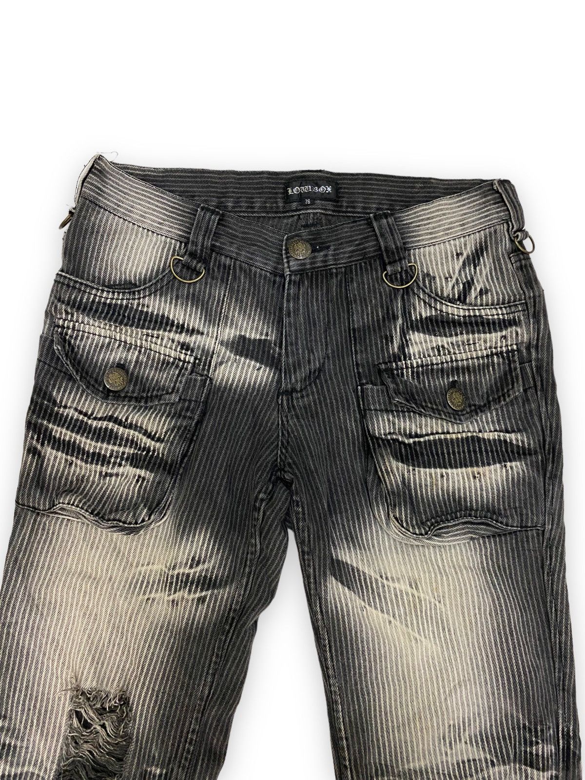 LOWBOX Rare! Low Box Distressed Style Flared Corduroy Jean Pant Size US 29 - 6 Thumbnail