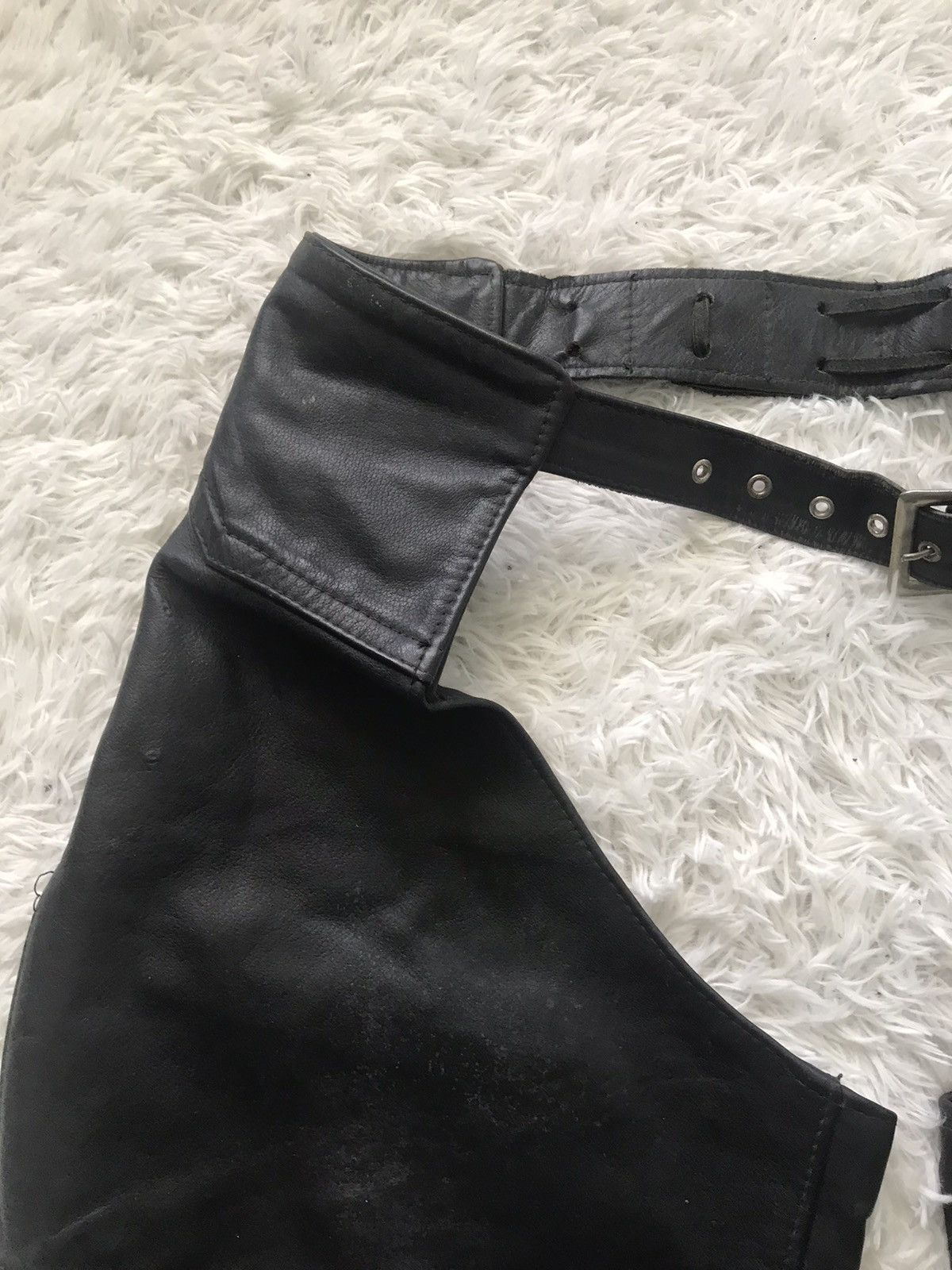 Leather × Schott Schott NYC Motorcycle Leather Chaps Pant Size US 38 / EU 54 - 7 Thumbnail