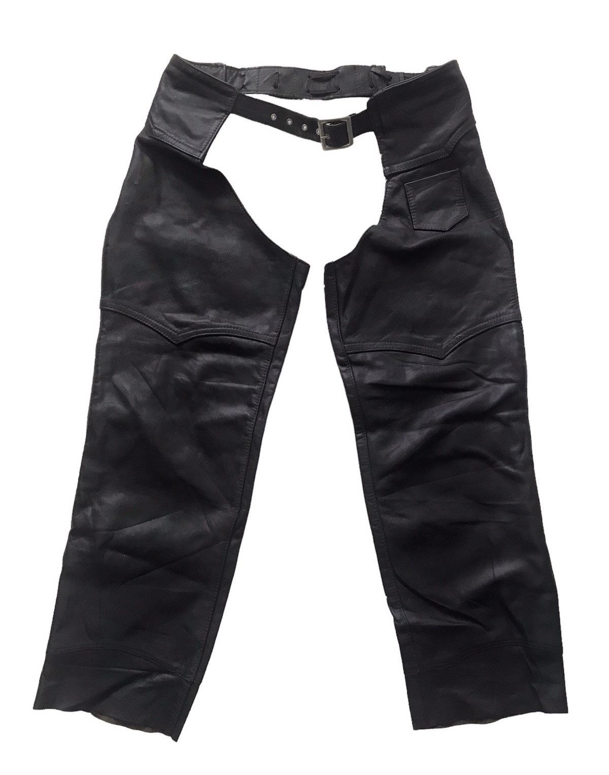 Leather × Schott Schott NYC Motorcycle Leather Chaps Pant Size US 38 / EU 54 - 1 Thumbnail