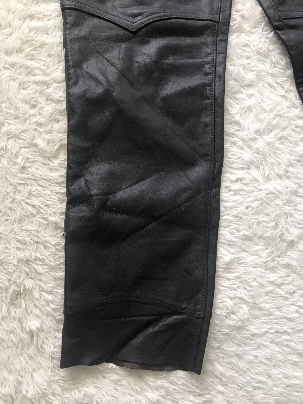 Leather × Schott Schott NYC Motorcycle Leather Chaps Pant Size US 38 / EU 54 - 3 Thumbnail
