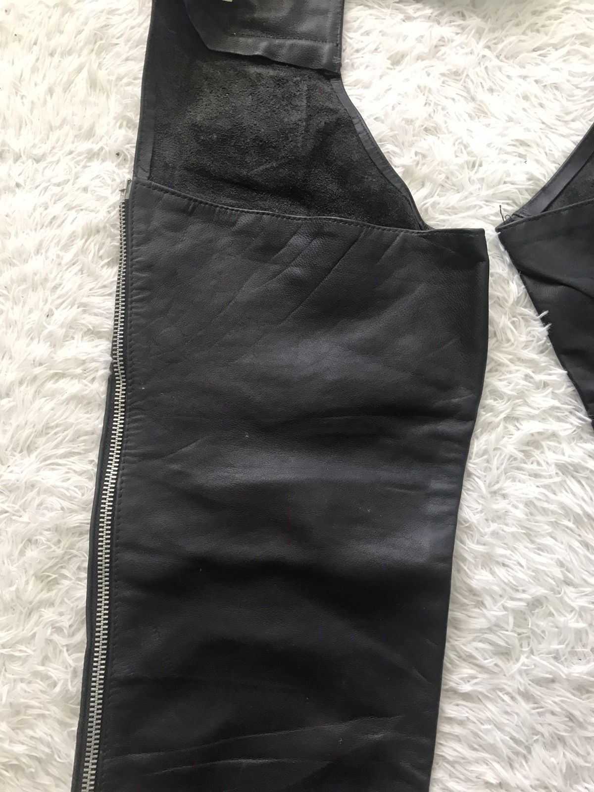 Leather × Schott Schott NYC Motorcycle Leather Chaps Pant Size US 38 / EU 54 - 13 Thumbnail