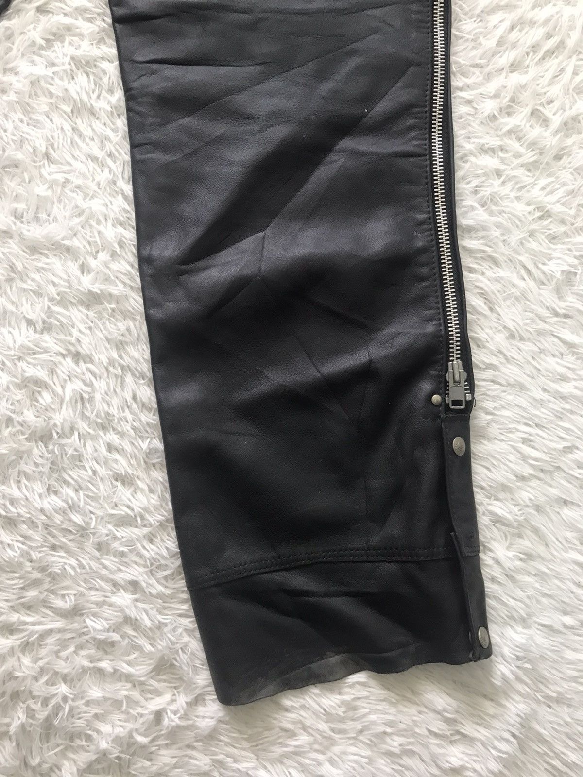 Leather × Schott Schott NYC Motorcycle Leather Chaps Pant Size US 38 / EU 54 - 11 Thumbnail