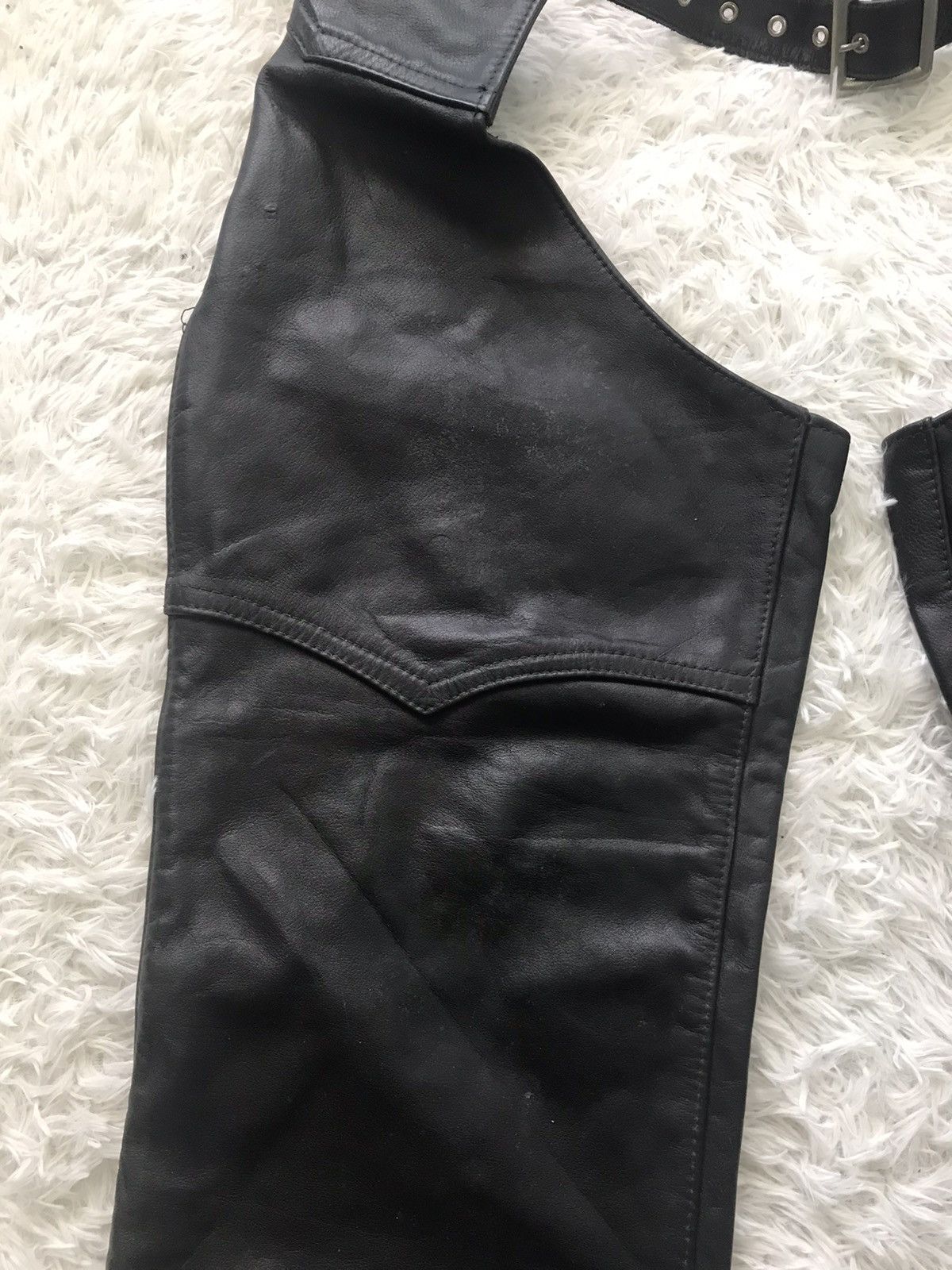 Leather × Schott Schott NYC Motorcycle Leather Chaps Pant Size US 38 / EU 54 - 6 Thumbnail