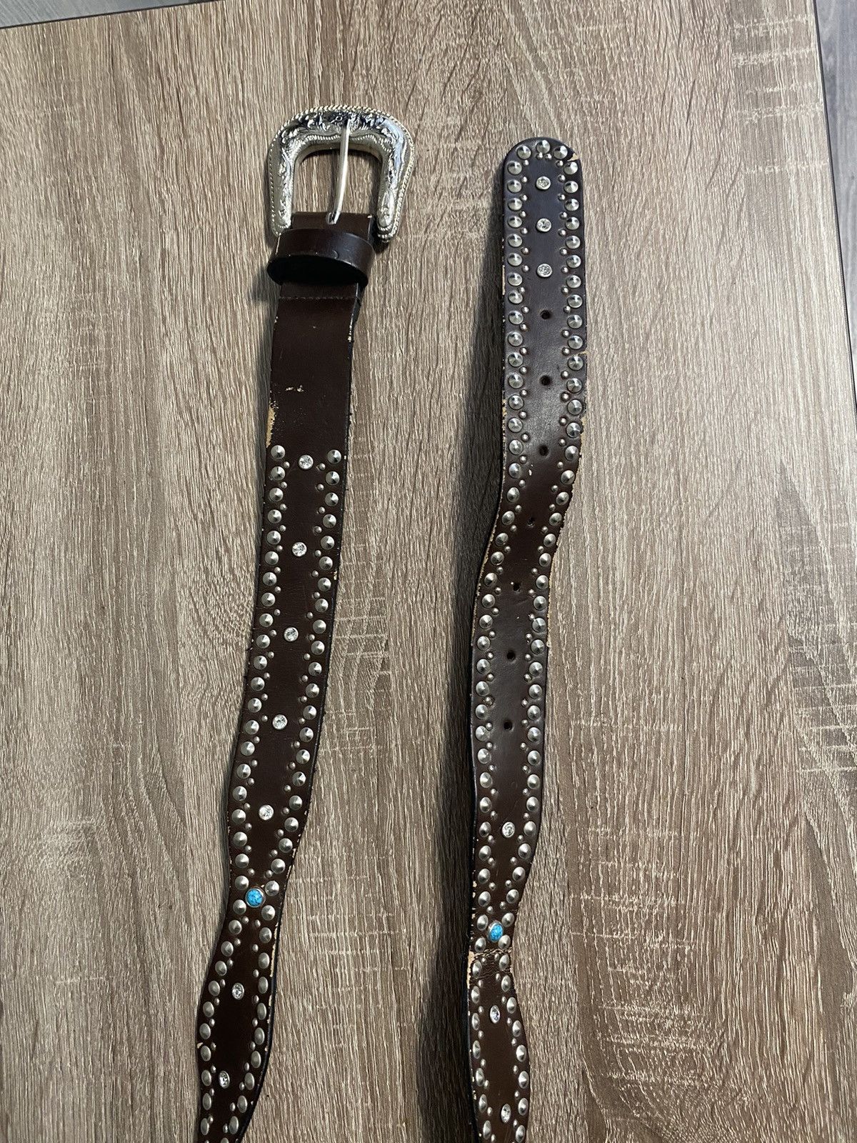 Cowboy Equipment Vintage 90s Cowboy Rhinestones belt BB Simon Style Size ONE SIZE - 4 Thumbnail
