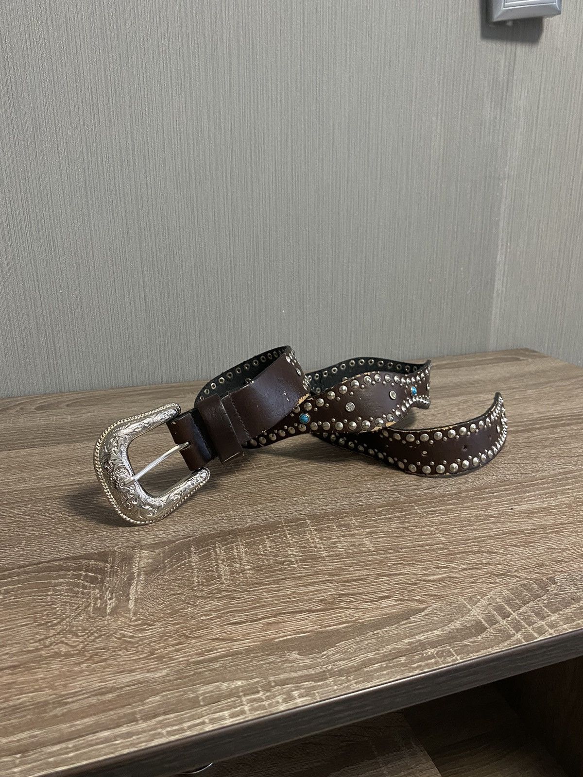 Cowboy Equipment Vintage 90s Cowboy Rhinestones belt BB Simon Style Size ONE SIZE - 1 Thumbnail