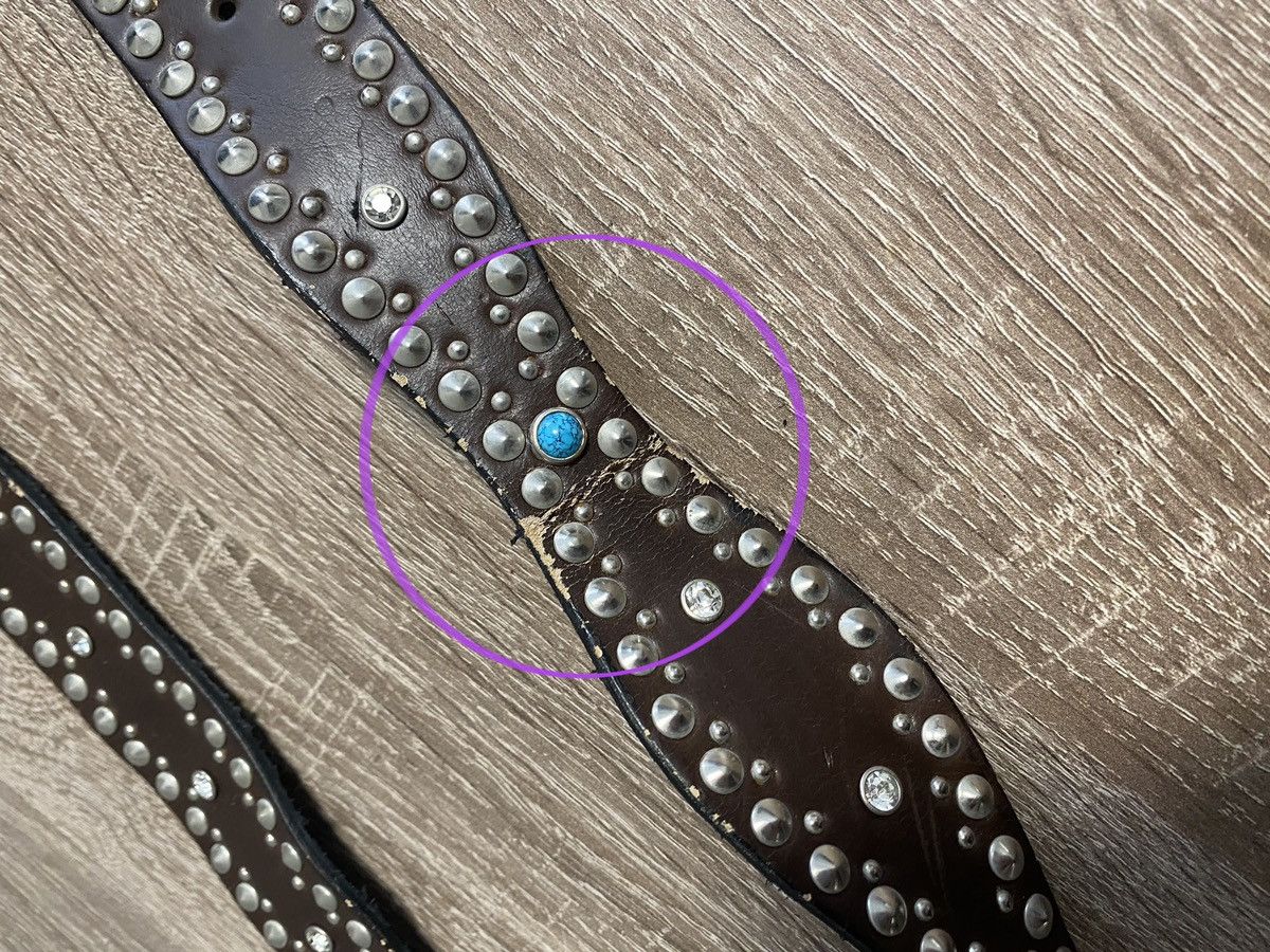 Cowboy Equipment Vintage 90s Cowboy Rhinestones belt BB Simon Style Size ONE SIZE - 6 Thumbnail