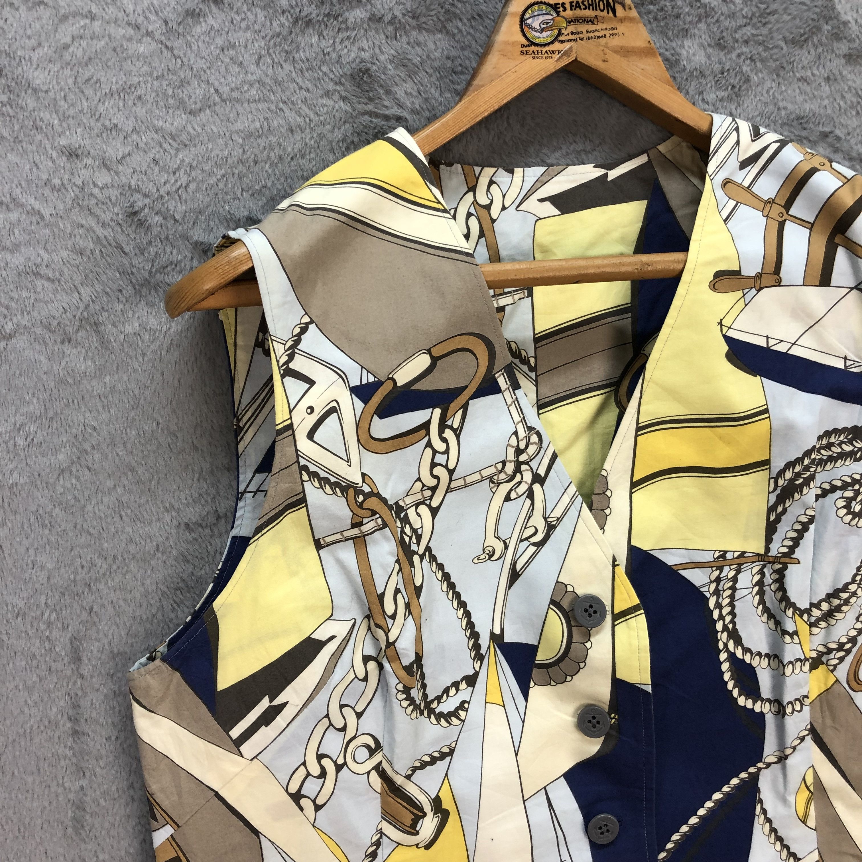 Japanese Brand Fullprint Vest Nice Design #5956-215 Size S / US 4 / IT 40 - 4 Thumbnail