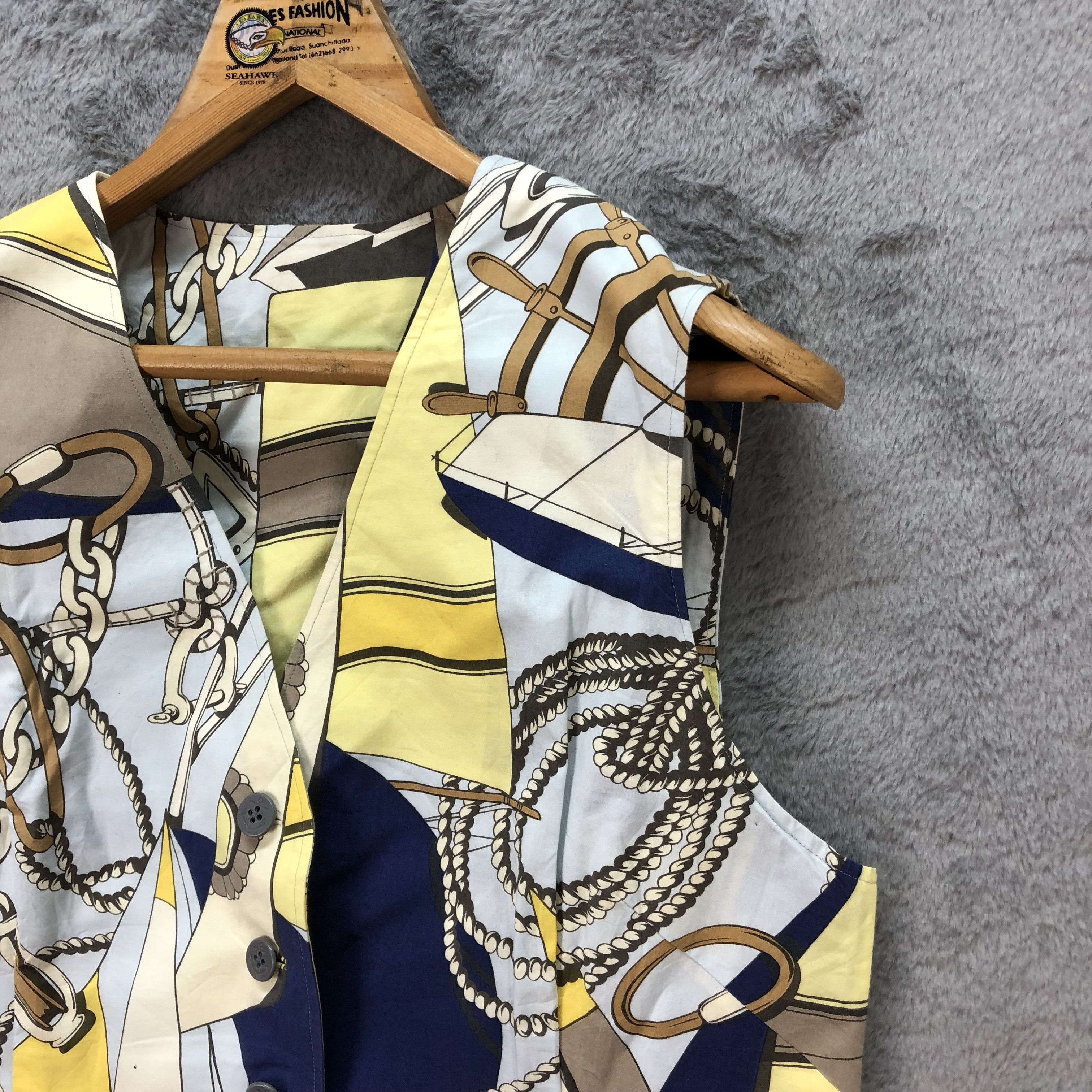Japanese Brand Fullprint Vest Nice Design #5956-215 Size S / US 4 / IT 40 - 5 Thumbnail