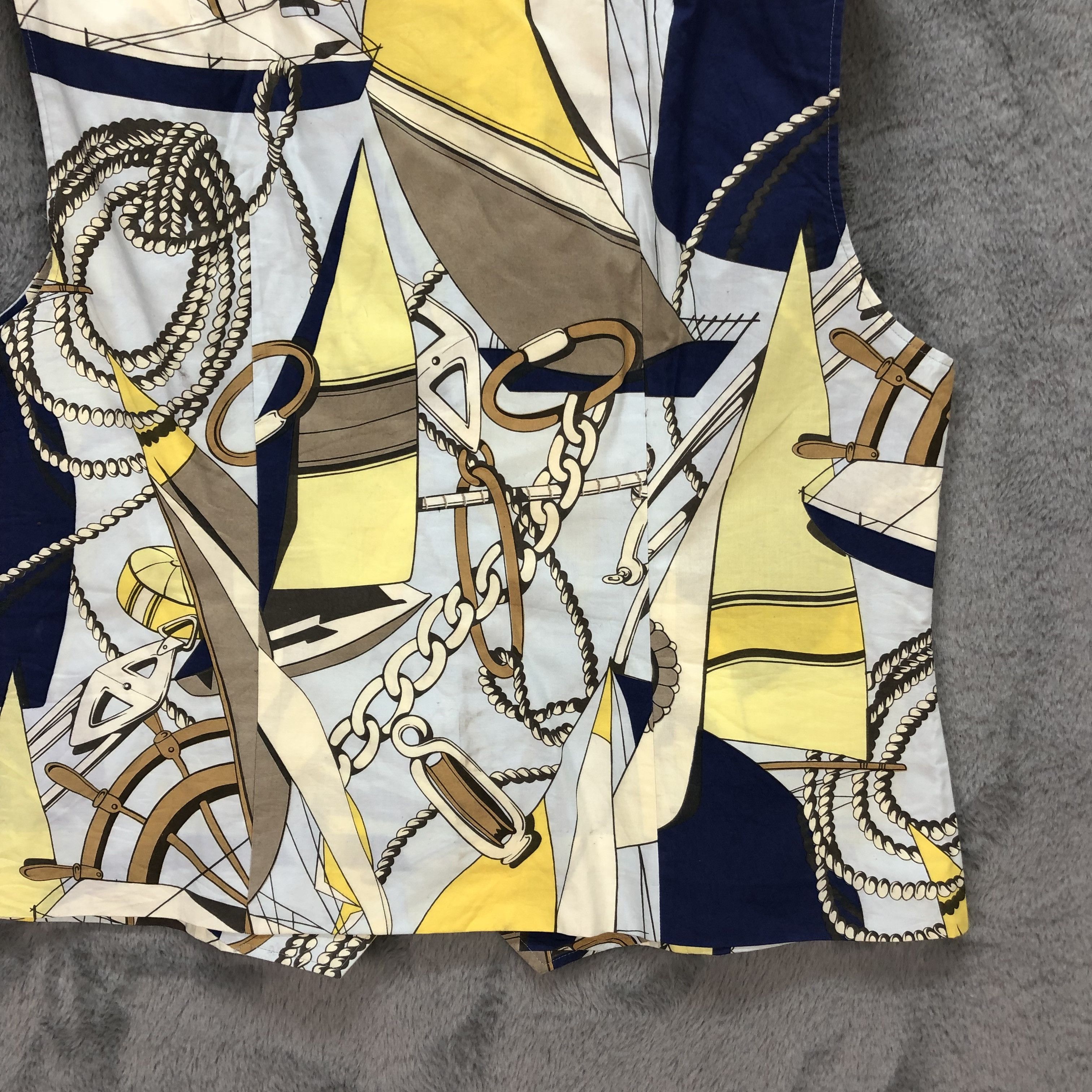 Japanese Brand Fullprint Vest Nice Design #5956-215 Size S / US 4 / IT 40 - 8 Thumbnail