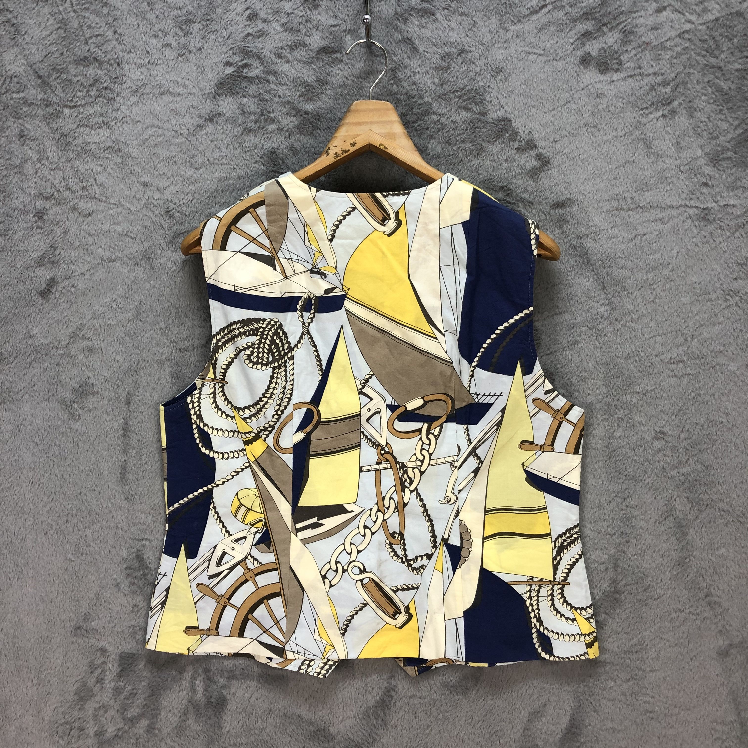 Japanese Brand Fullprint Vest Nice Design #5956-215 Size S / US 4 / IT 40 - 7 Thumbnail