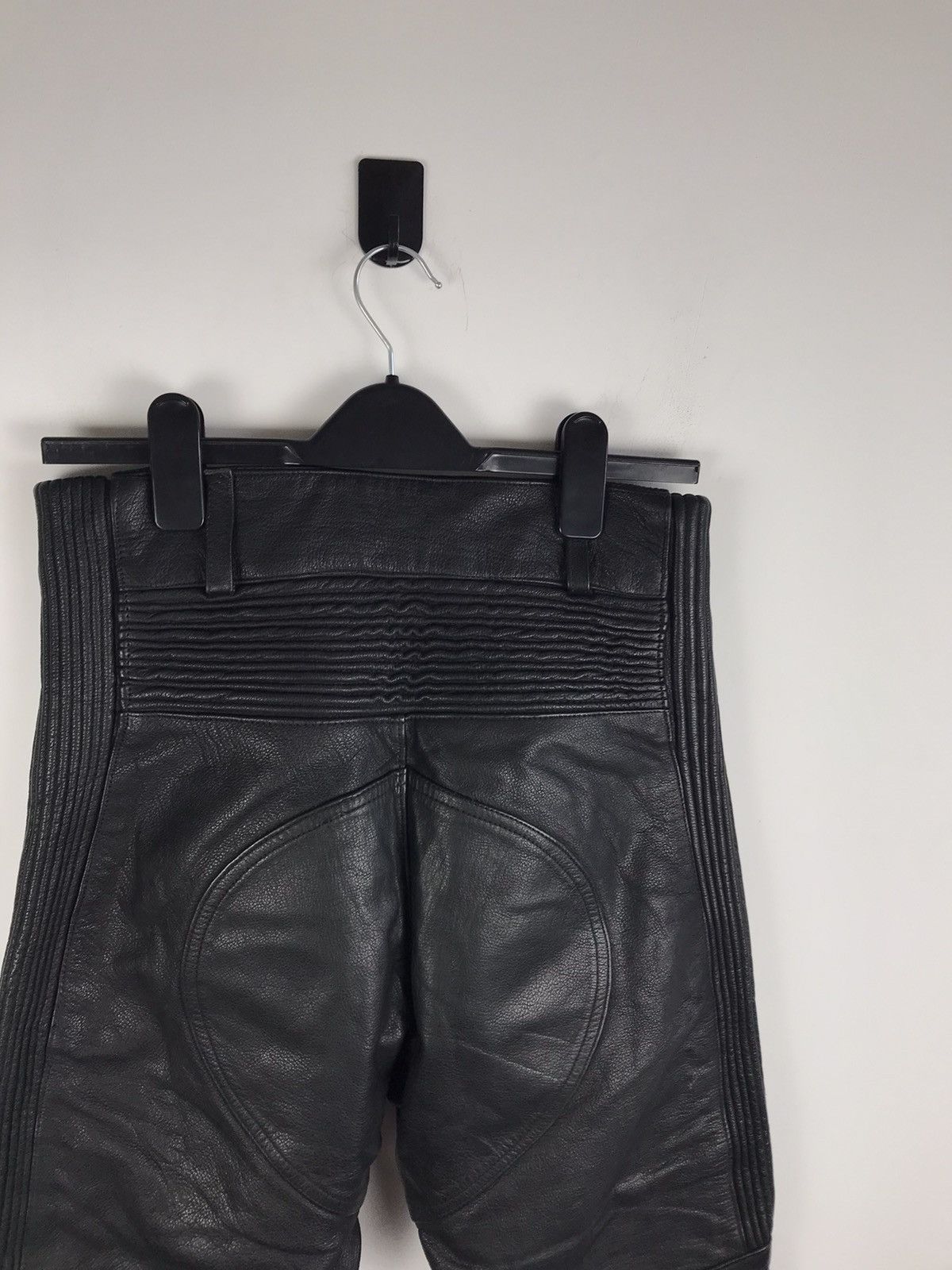 Genuine Leather Vintage Racing Biker Y2K Rave Leather Heavy Pants Size US 30 / EU 46 - 4 Thumbnail