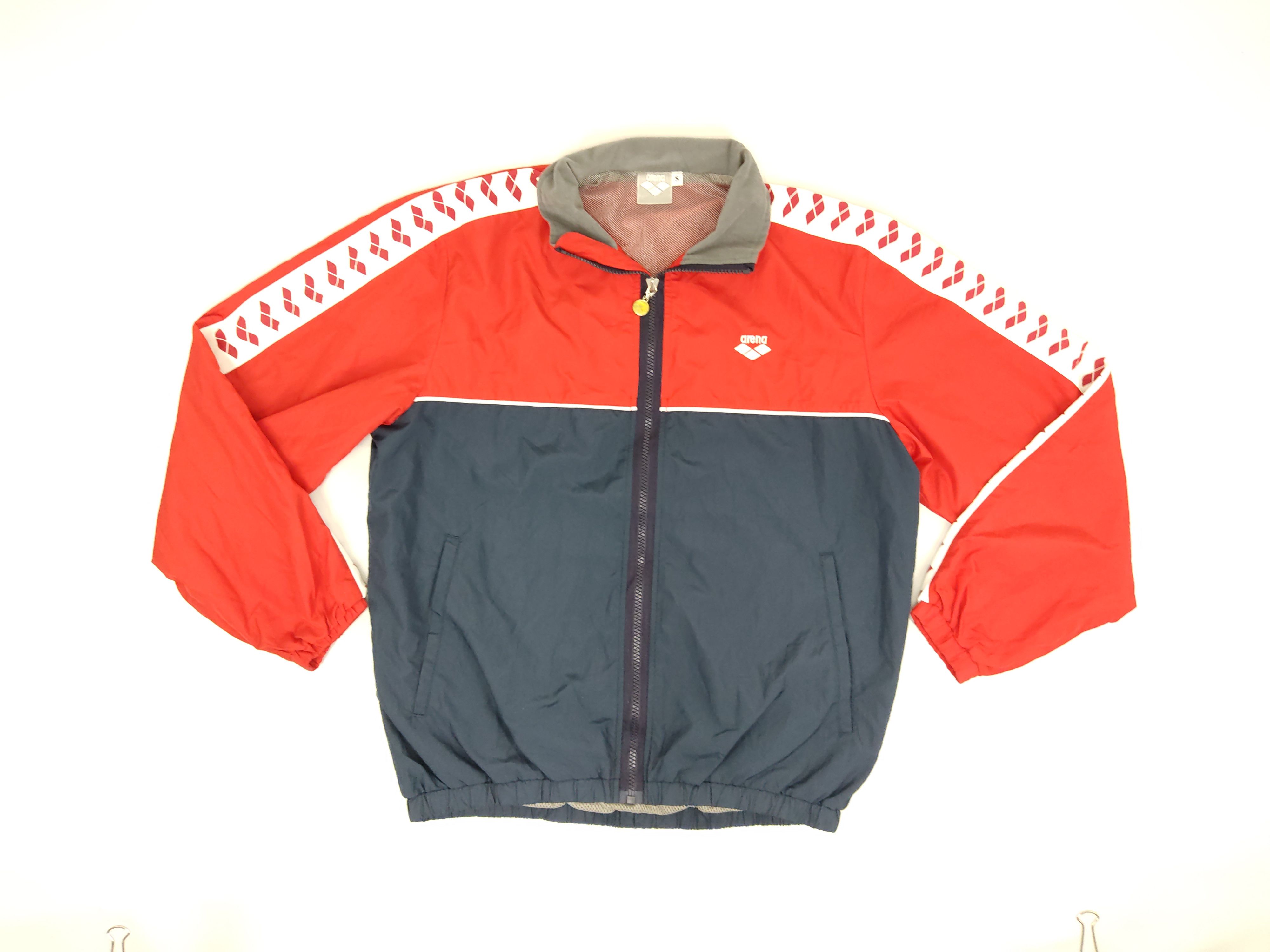 Japanese Brand Vintage Arena Windbreaker Sport Jogger Jacket Side Tape Size US S / EU 44-46 / 1 - 1 Thumbnail