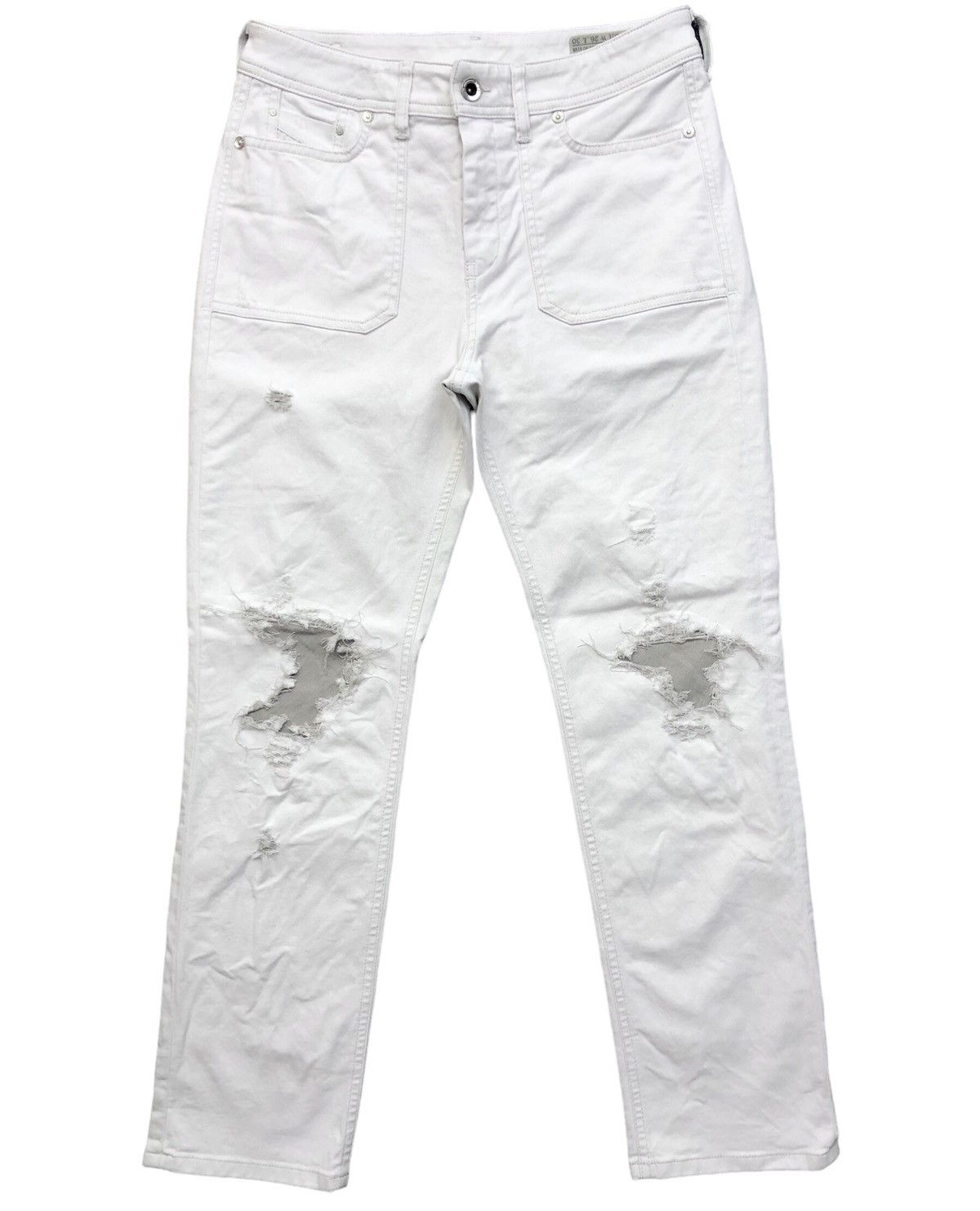 Diesel Diesel Reen-Patch Stretch Regular Straight Distressed Jeans Size US 28 / EU 44 - 1 Thumbnail