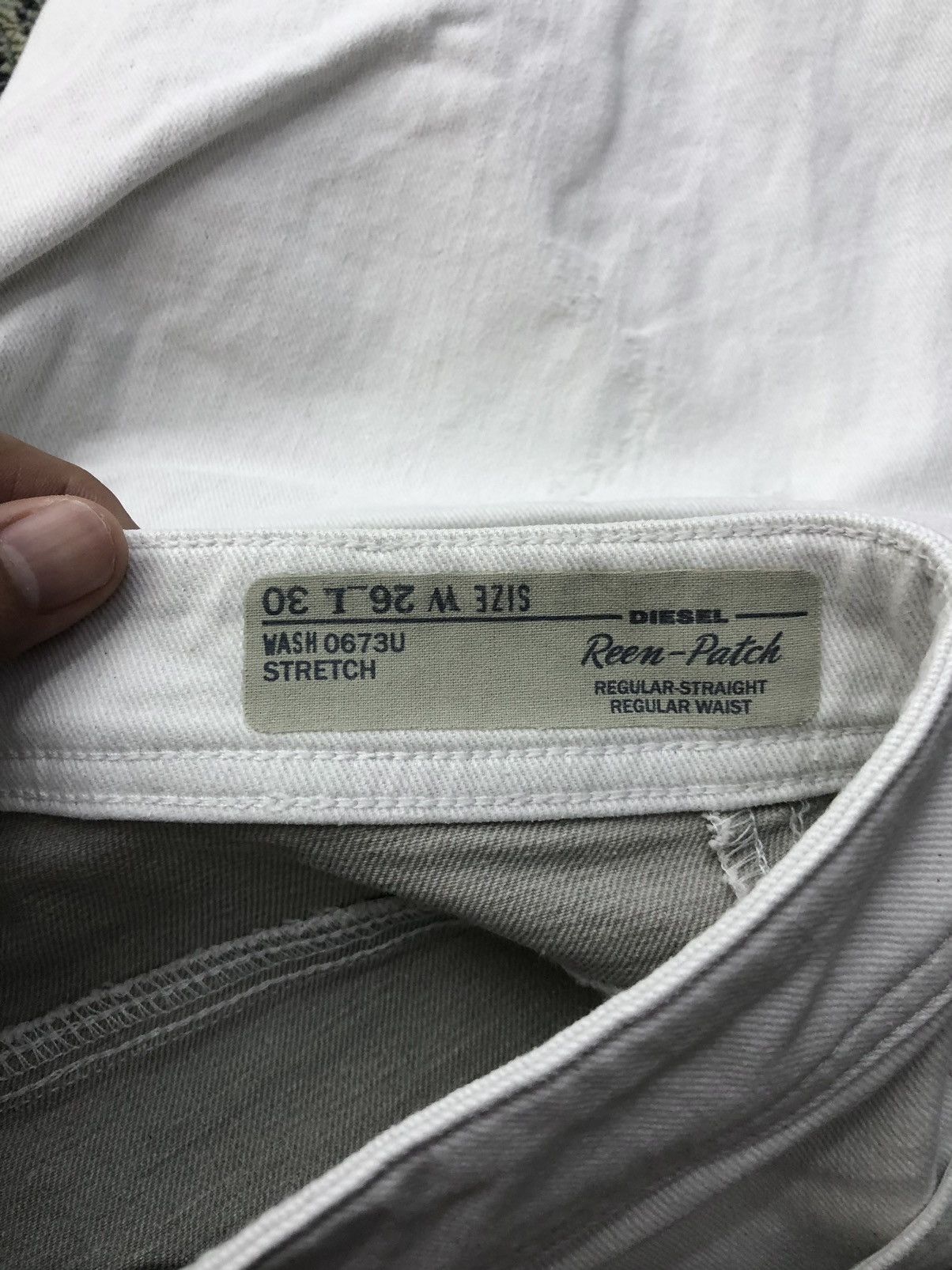 Diesel Diesel Reen-Patch Stretch Regular Straight Distressed Jeans Size US 28 / EU 44 - 20 Thumbnail