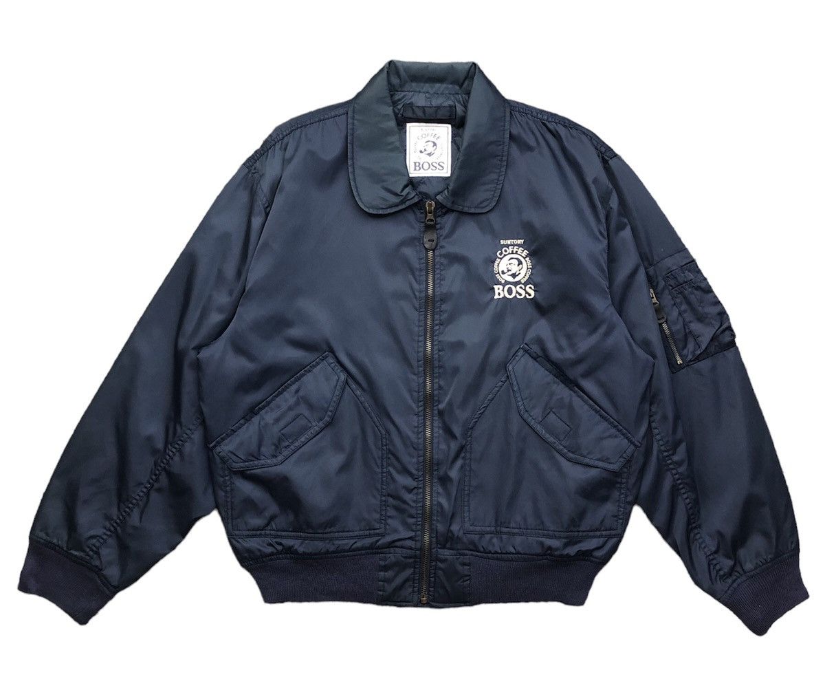 BOSS COFFEE MA-1ジャケット Japanese Brand × Vintage Vintage 90's Suntory Boss Coffee