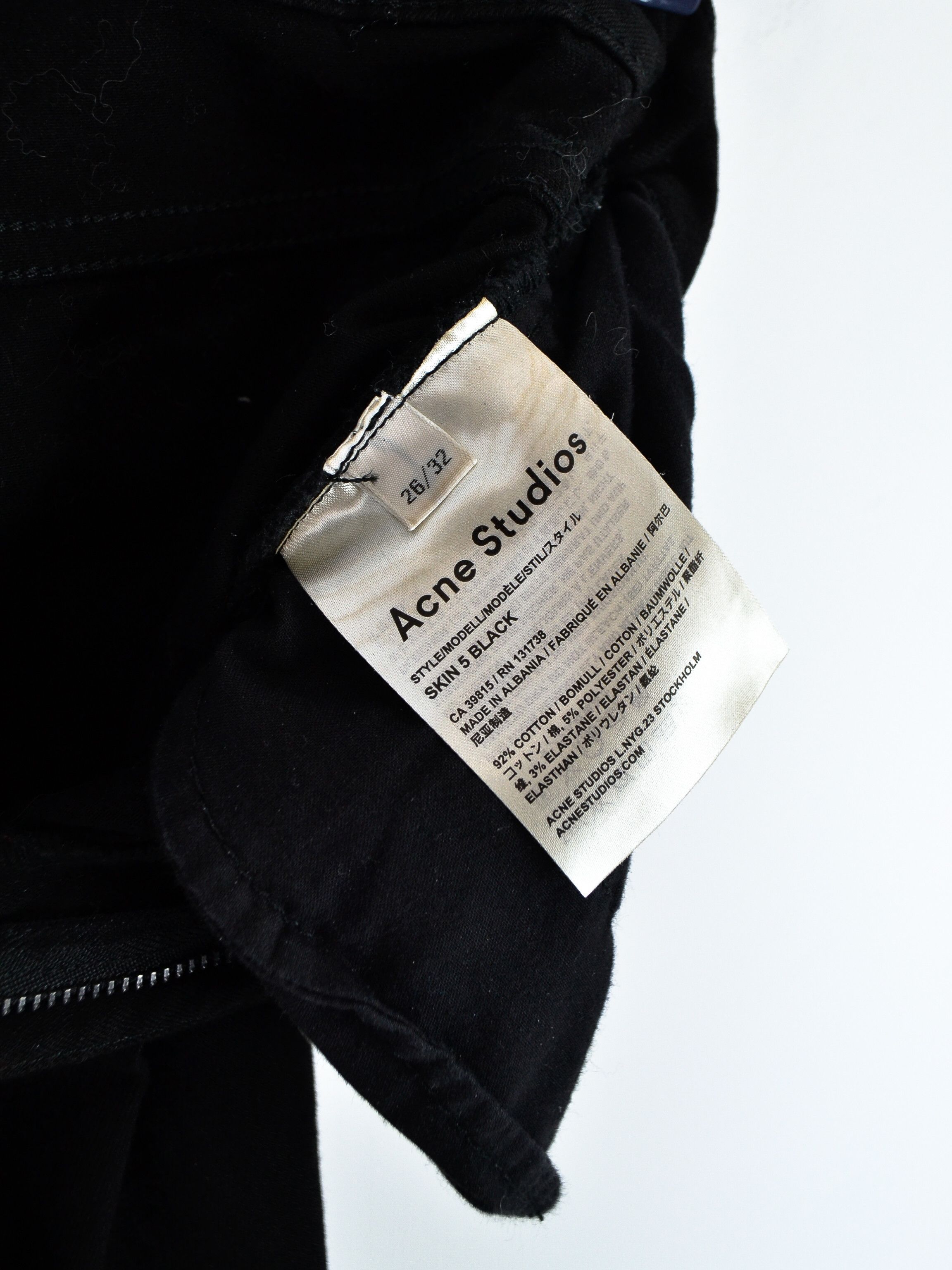 Acne Studios Acne Studios Skinny Stretch Jeans Black Denim Size 26" / US 2 / IT 38 - 7 Thumbnail