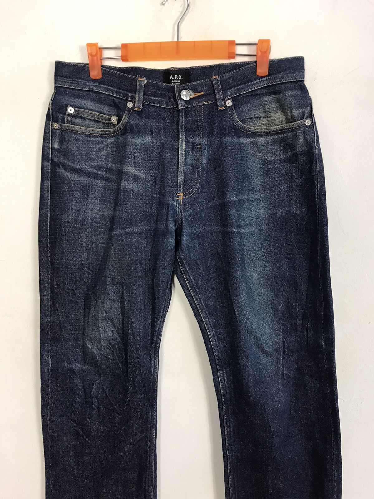 A.P.C. Unisex APC Rescue Jean Droit Selvedge Denim fits 31 32 Size US 31 - 4 Thumbnail