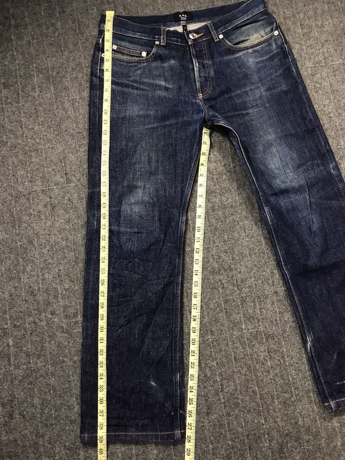 A.P.C. Unisex APC Rescue Jean Droit Selvedge Denim fits 31 32 Size US 31 - 11 Thumbnail