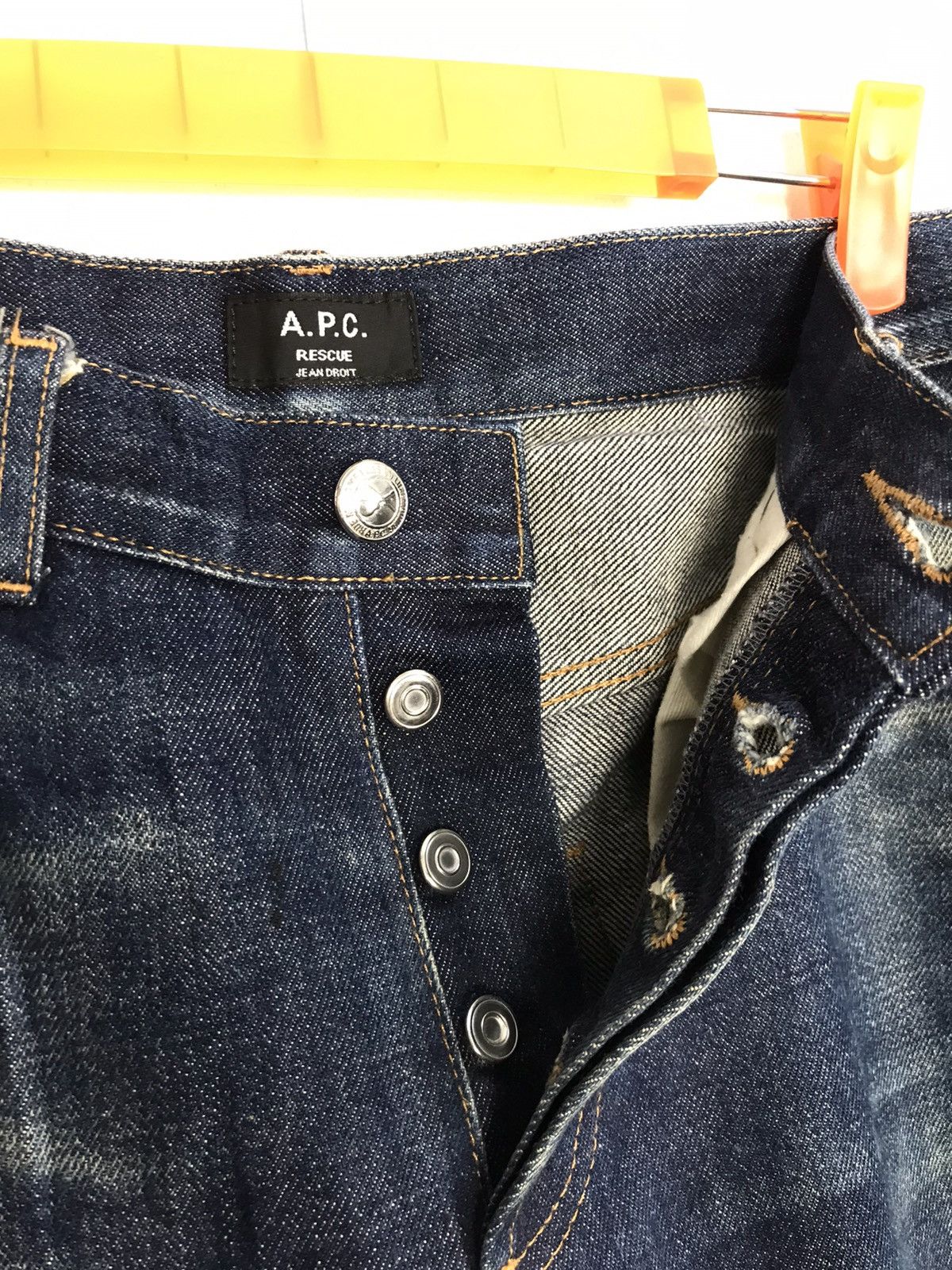 A.P.C. Unisex APC Rescue Jean Droit Selvedge Denim fits 31 32 Size US 31 - 2 Thumbnail