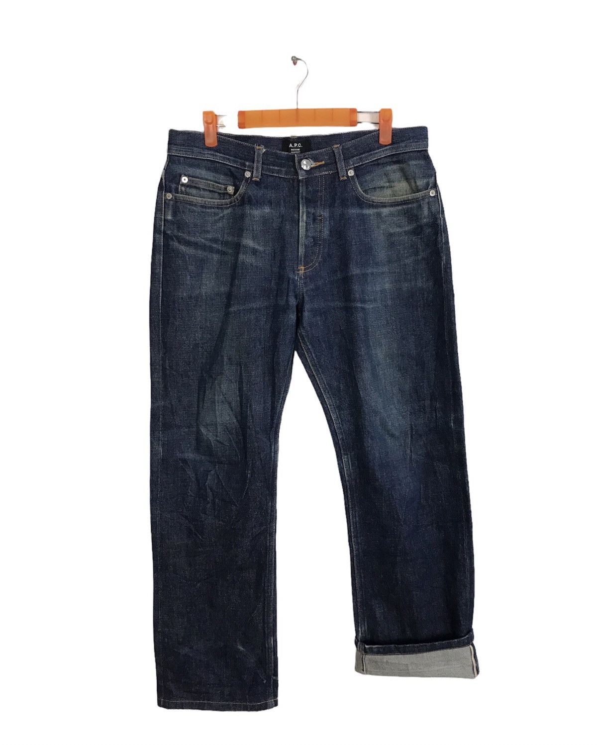 A.P.C. Unisex APC Rescue Jean Droit Selvedge Denim fits 31 32 Size US 31 - 1 Thumbnail