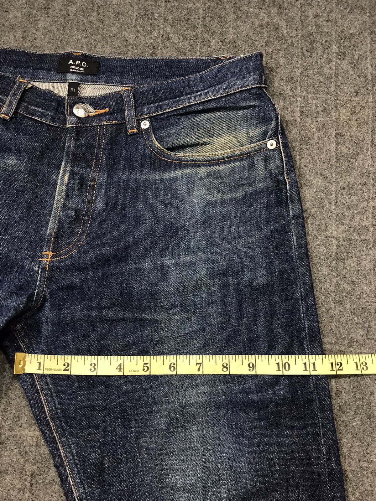 A.P.C. Unisex APC Rescue Jean Droit Selvedge Denim fits 31 32 Size US 31 - 12 Thumbnail