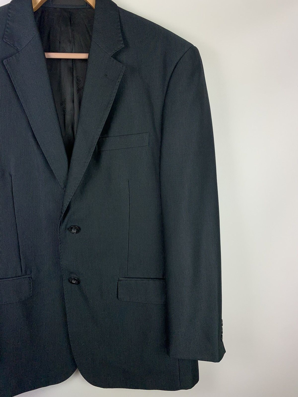 Brioni Brioni men’s vintage striped blazer jacket size 54 black Size 44R - 3 Thumbnail